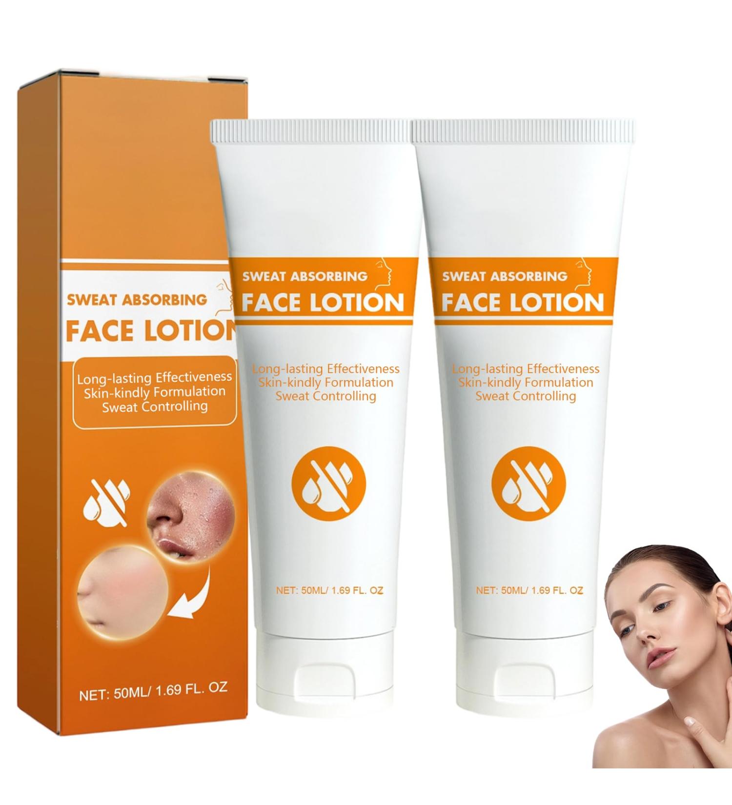  homomdy Antiperspirant for face absorbent facial lotion for men and women strong antiperspirant for forehead and head skin and for oily facial skin control (2pcs) - Buy Online on GoSupps.com