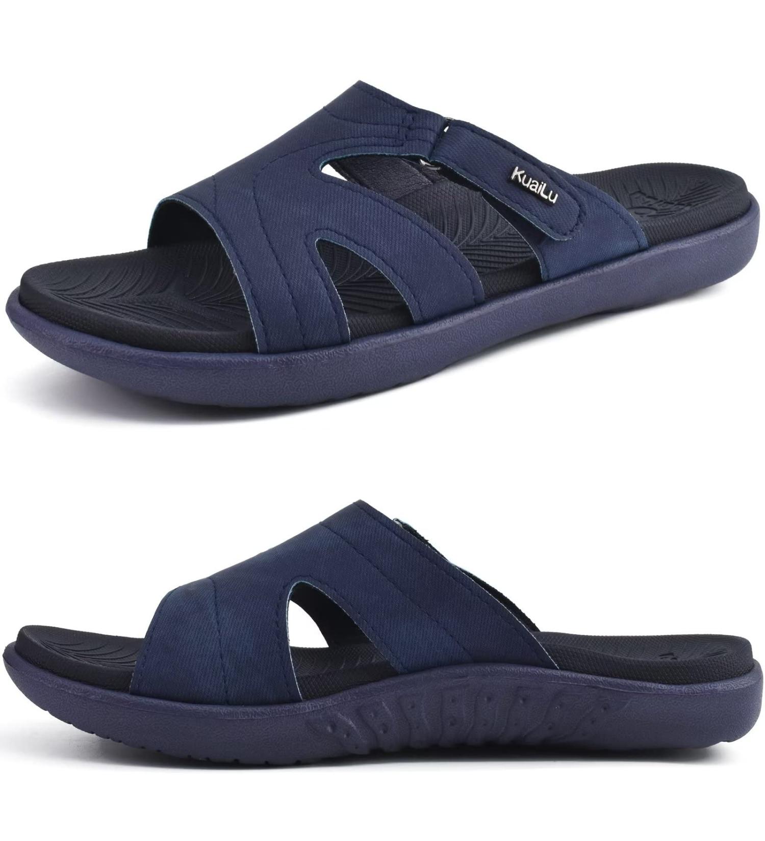 KuaiLu Women's Orthotic Slides - Lightweight Athletic Sandals with Plantar Fasciitis Arch Support - Buy Online on GoSupps.com