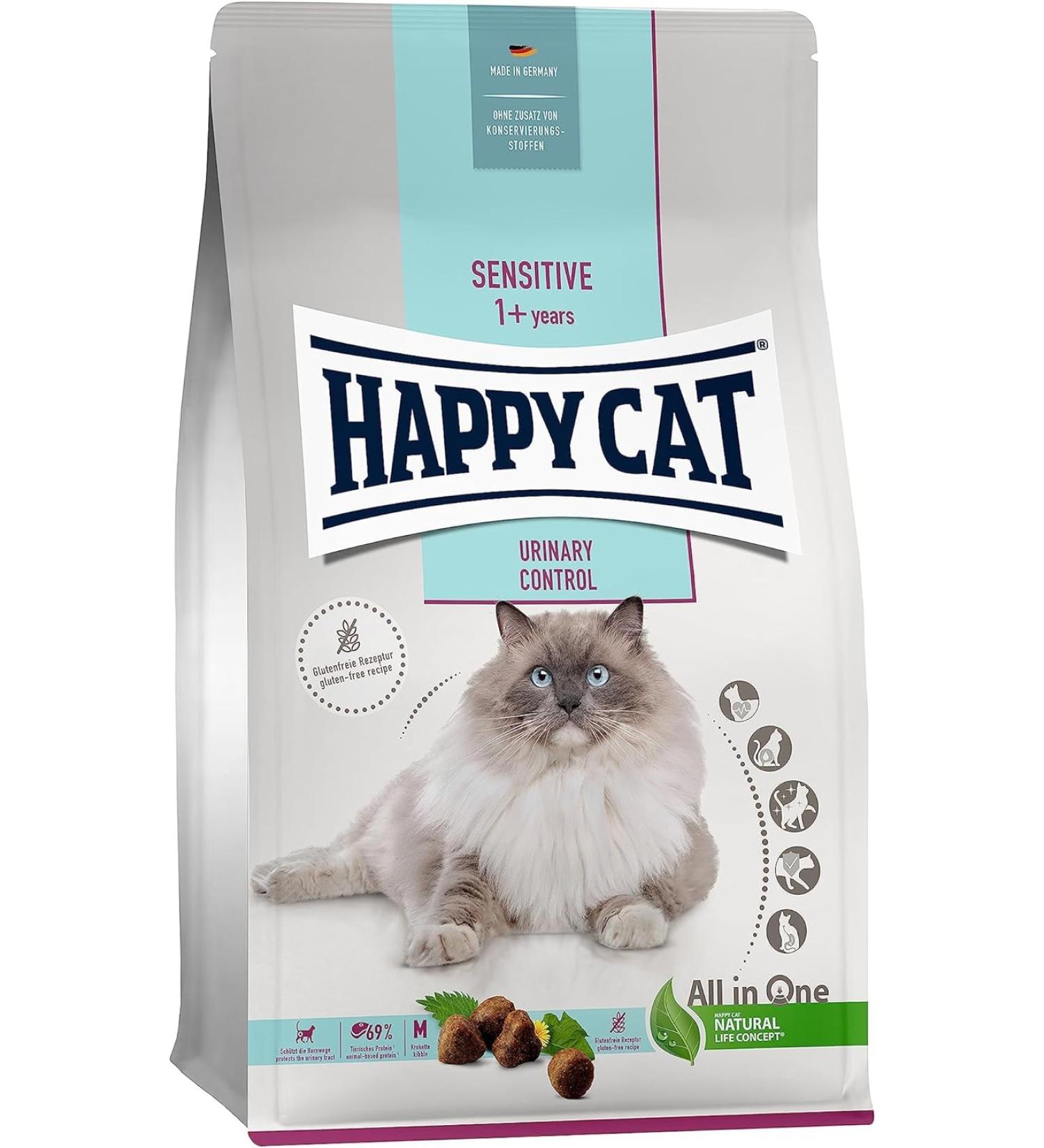 Happy Cat Sensitive Urinary Control 300g & 50g (Pack of 6) - Optimal Urinary Health for Cats | International Shipping Available - Buy Online on GoSupps.com