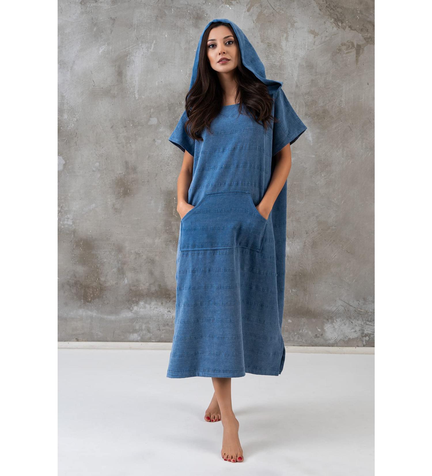 ETOLIA Surf Poncho Towel | Hooded Changing Robe | Quick Dry Cotton | Beach Swim Outdoor Sports | Royal Blue - Buy Online on GoSupps.com