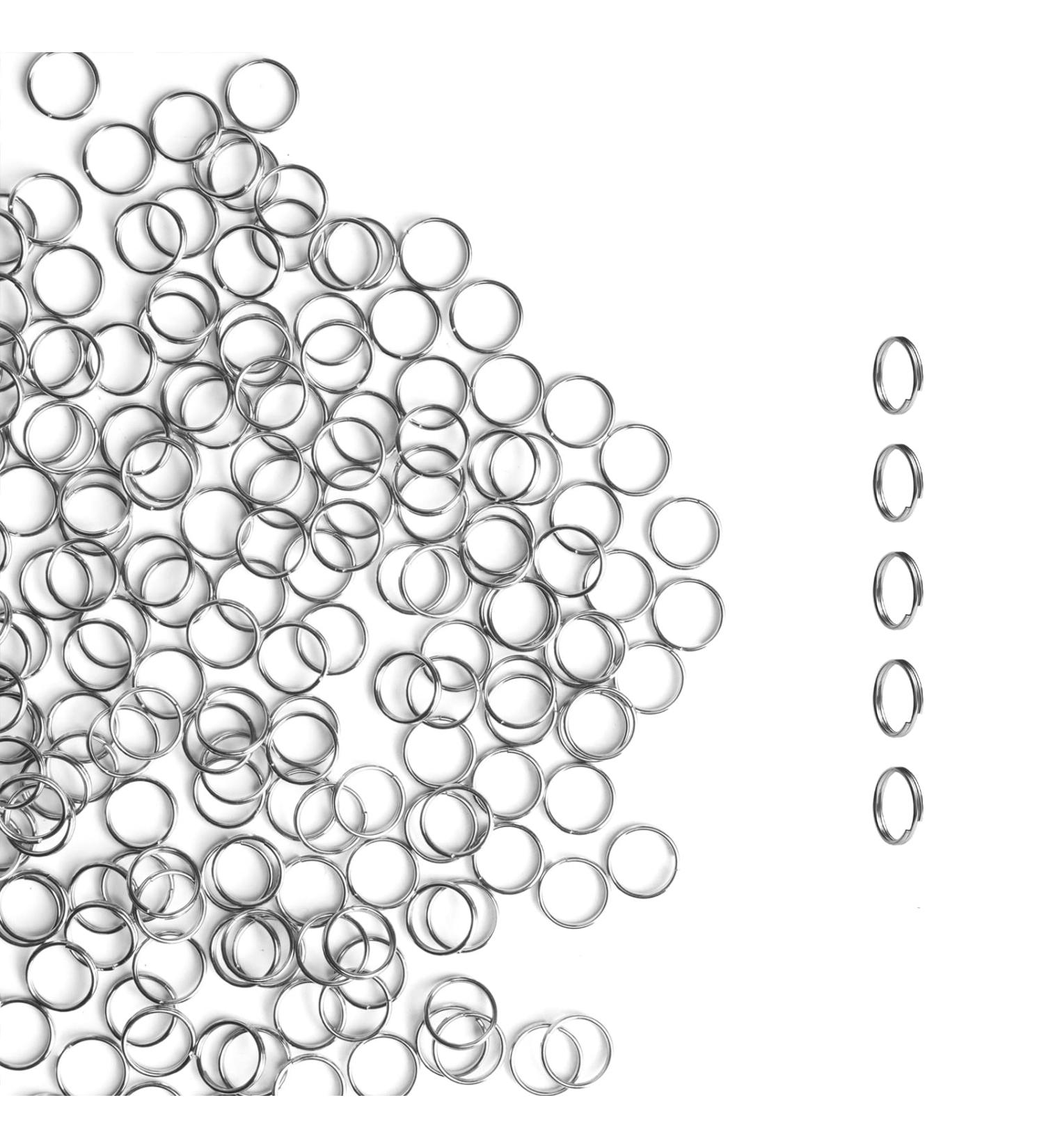 200pcs 8mm Double Loop Split Jump Rings for DIY Crafts - Silver Key Ring Connectors - Buy Online on GoSupps.com