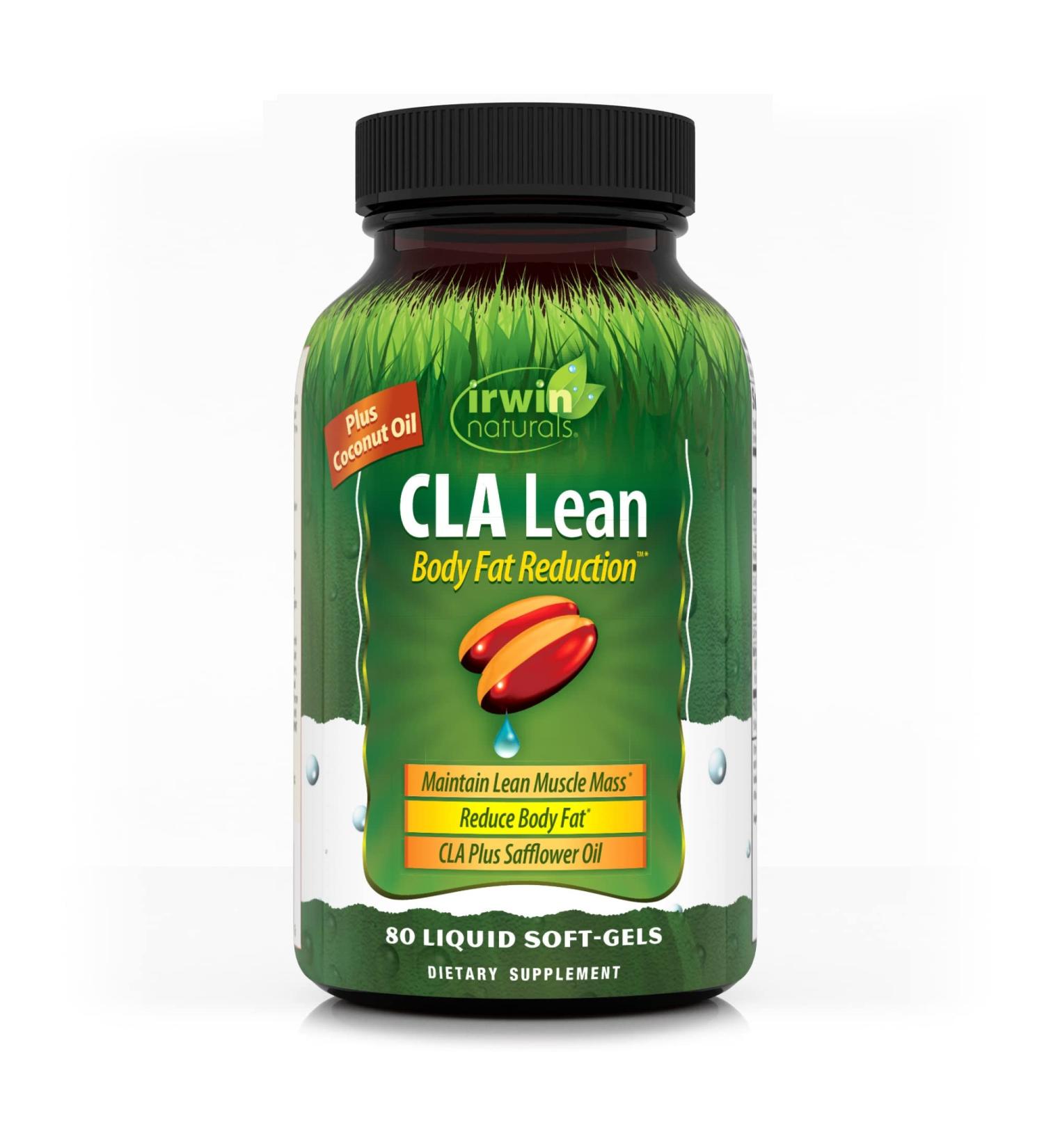 Irwin Naturals C.L.A. Lean Body Fat Reduction - 80 Liquid Soft-Gels for Weight Loss - Buy Online on GoSupps.com