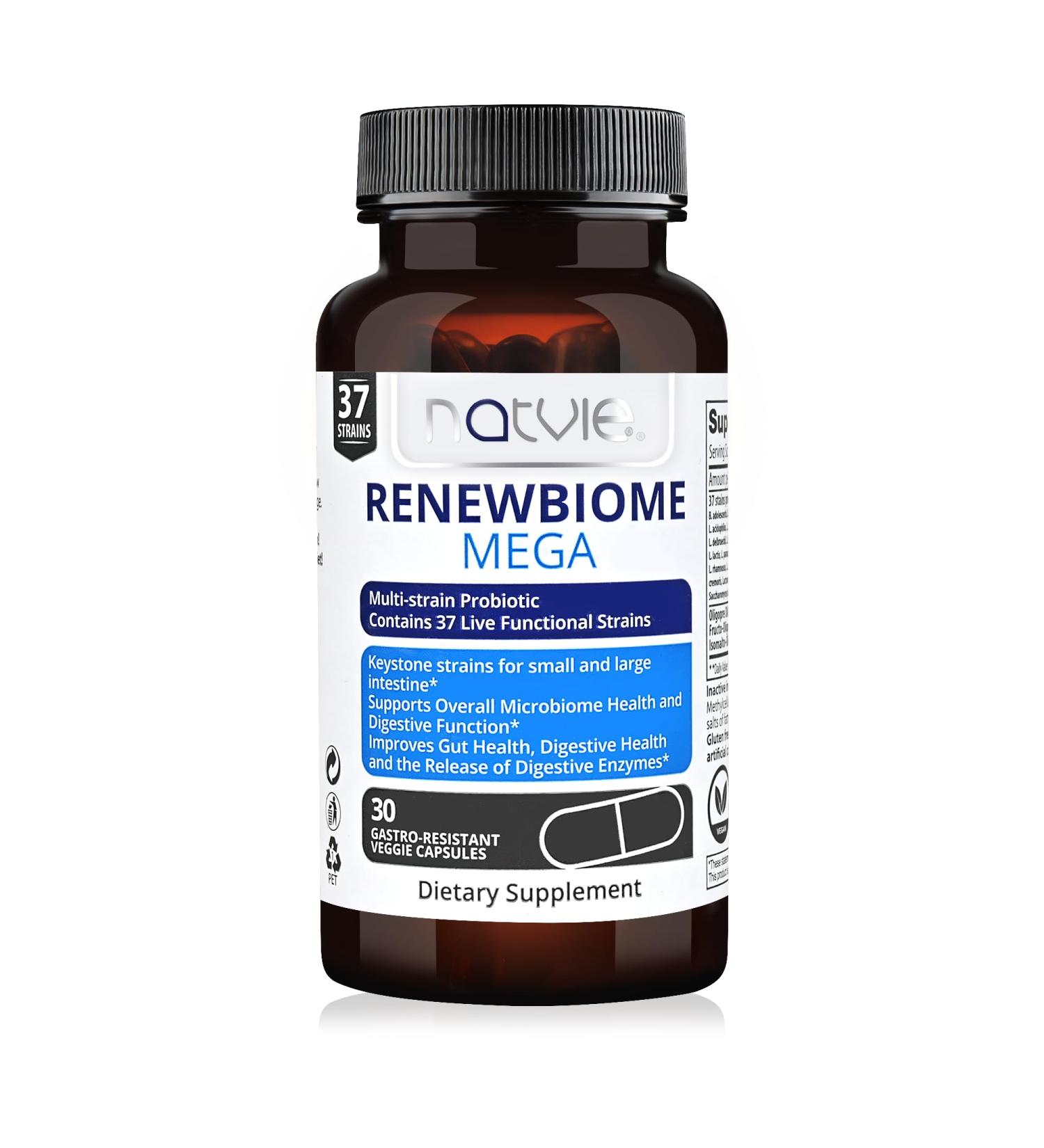 NATVIE Healthcare RENEWBIOME MEGA 37strain probiotic 50 billion CFU in 1 gastroresistant capsule 30 capsules