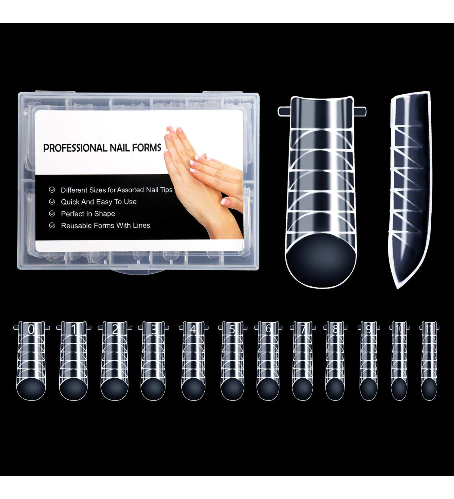 NMKL38 120Pcs Dual Forms Full Cover Nail Tips Upper Arched Extension Mold - Mold A - Buy Online on GoSupps.com