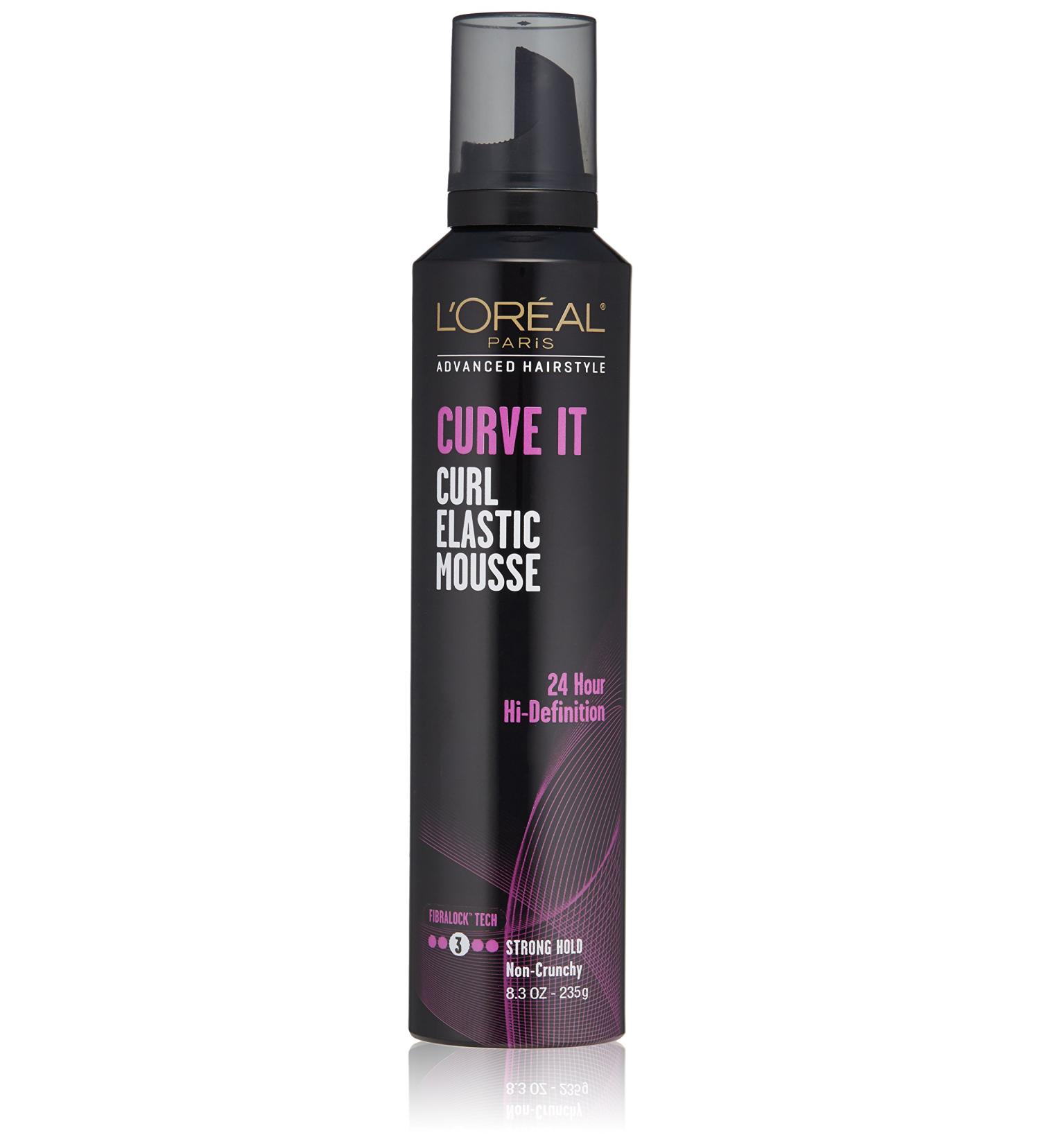 L'Oral Paris Advanced Hairstyle CURVE IT Curl Elastic Mousse, 8.3 oz.