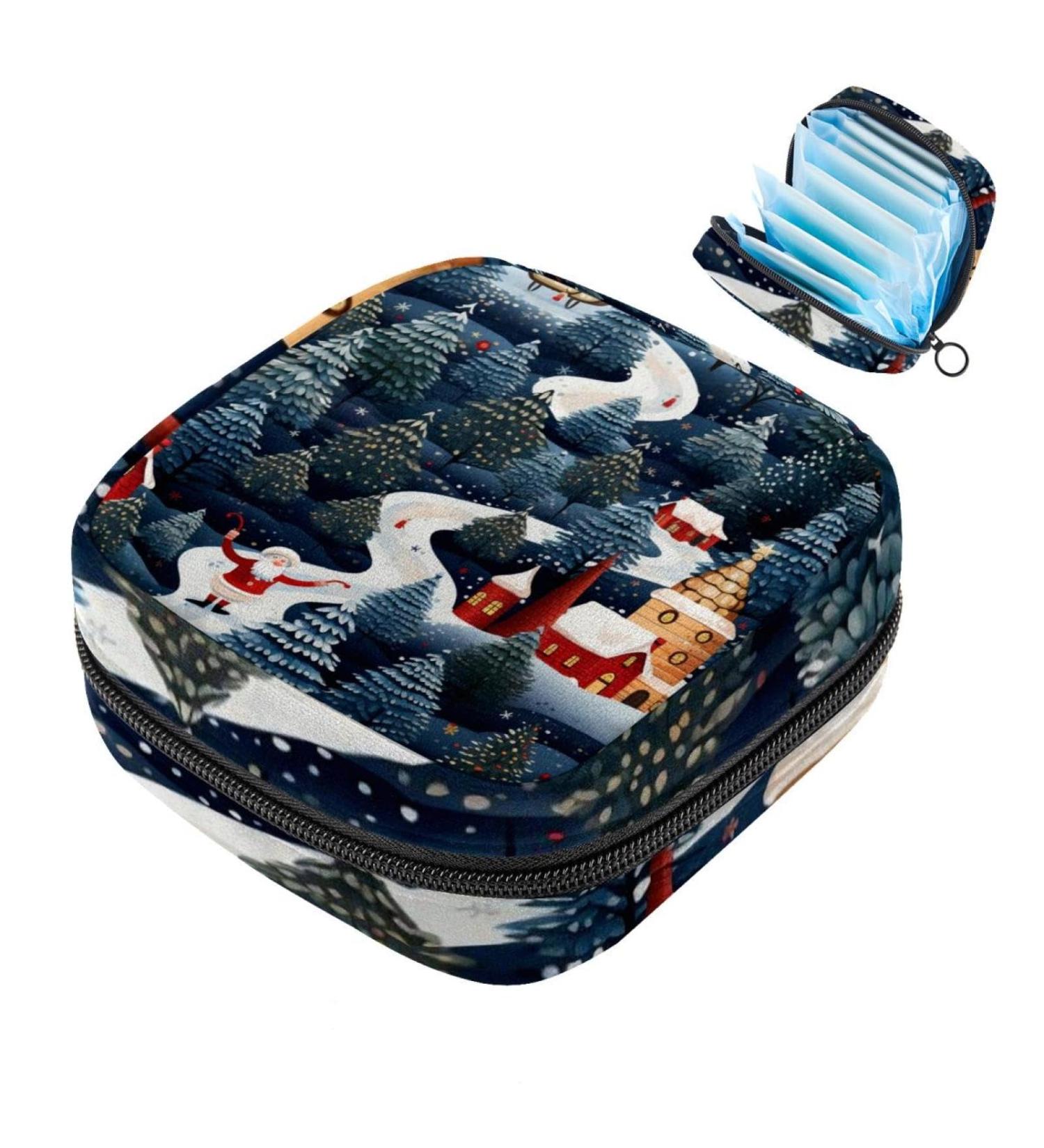 MUOOUM Christmas Sanitary Napkin Storage Bag - Portable Menstrual Pad & Cup Bag for Teenagers & Women - Color 7 - Buy Online on GoSupps.com