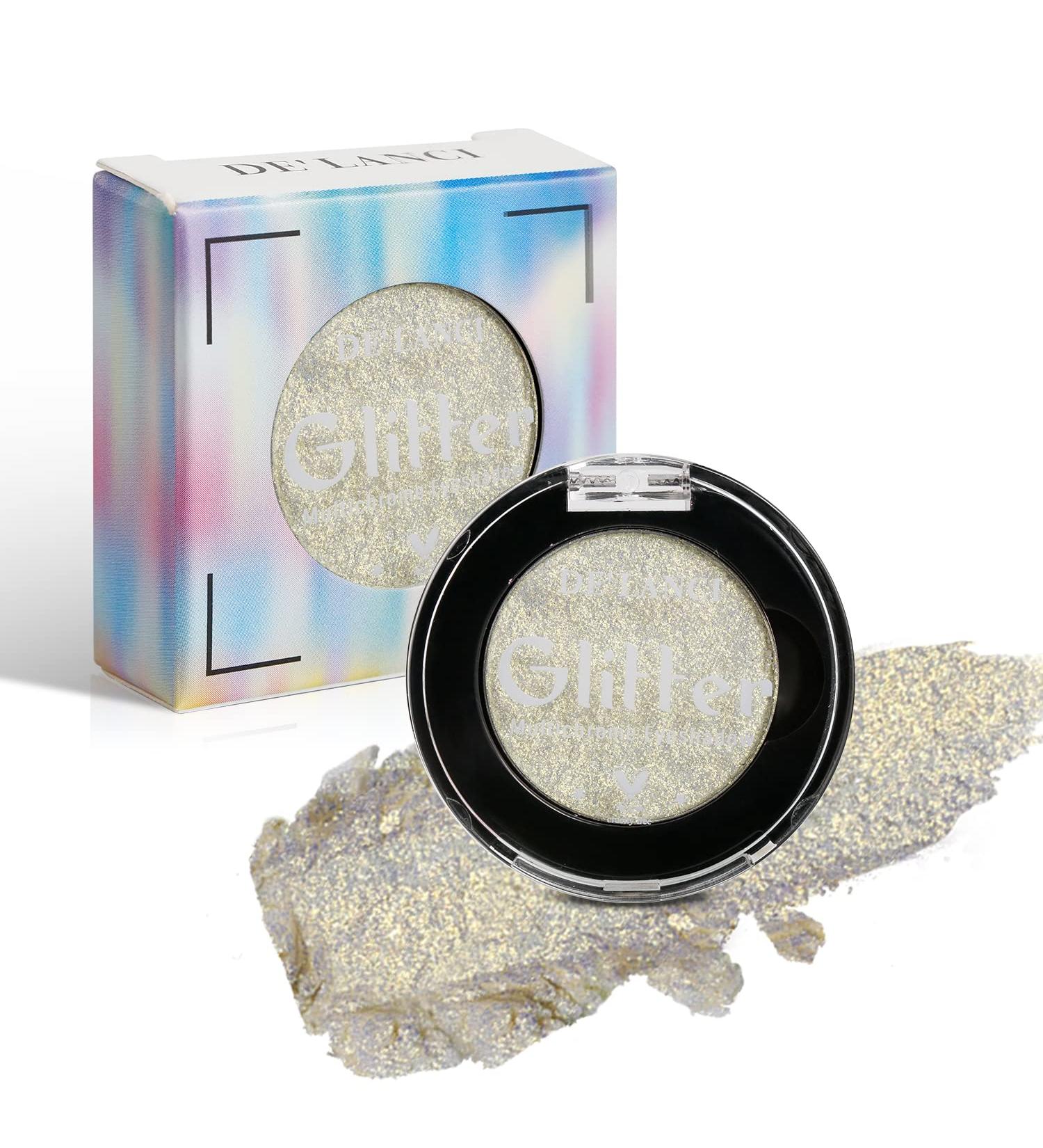 DE'LANCI Korean High Pigment Glitter Eyeshadow - Long Lasting Shimmer Gold, Waterproof & Sweat-Proof, Vegan & Cruelty-Free - Buy Online on GoSupps.com