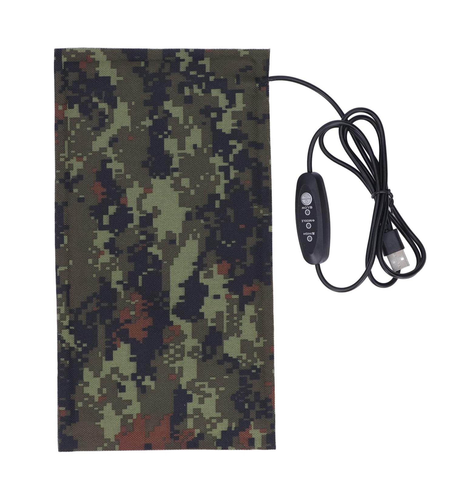 Electric Fabric Heating Pillow - Carbon Fiber USB Power Supply DC5V | 3 Gears for Vests Undershirts Jackets | 10x20cm Black - Perfect for Indoor & Outdoor Use - Buy Online on GoSupps.com