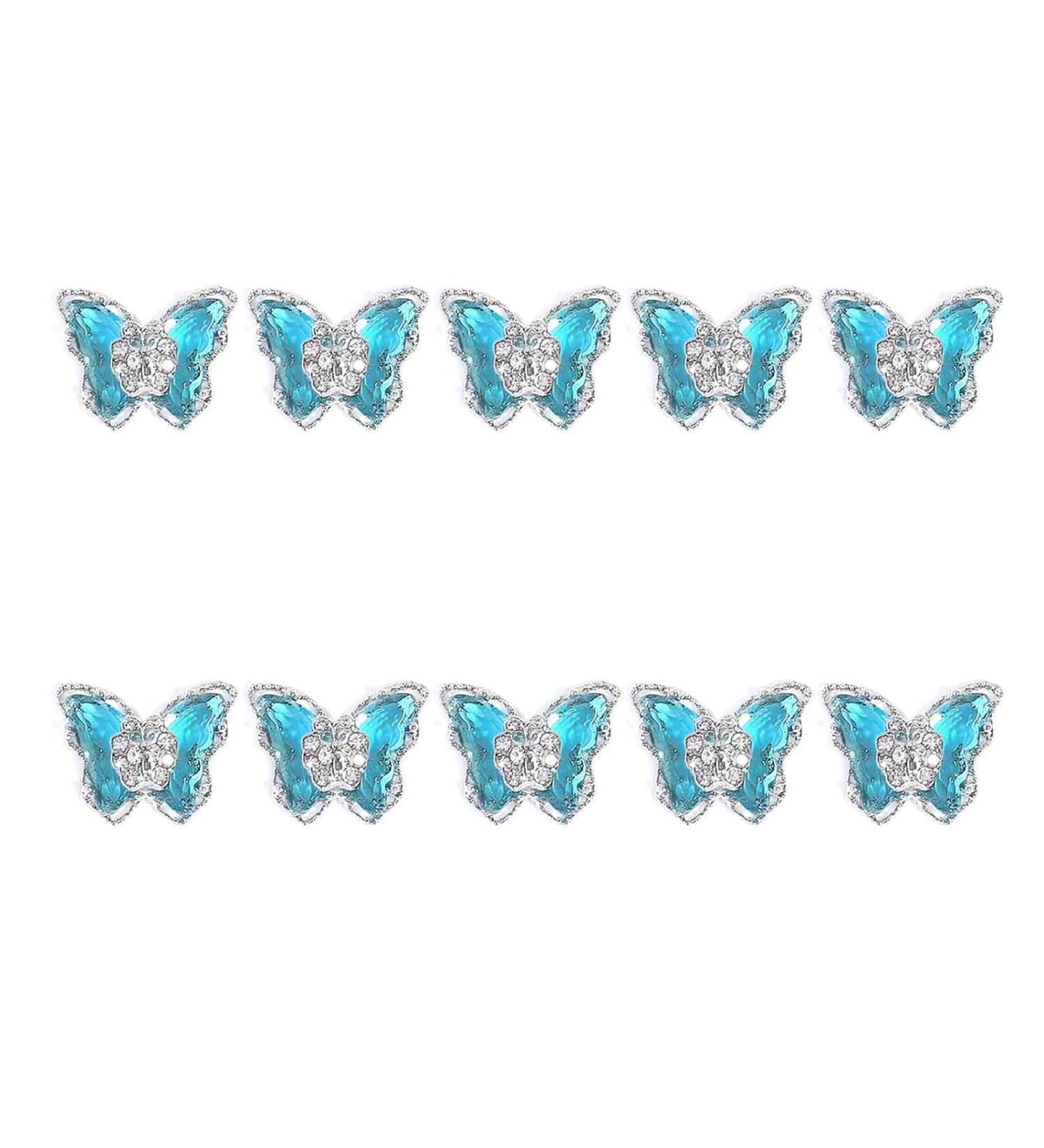 FEIlei 10Pcs Nail Jewelry Zircon Nail Art Rhinestones Nail Decors Crystals Diamond Gems - Buy Online on GoSupps.com