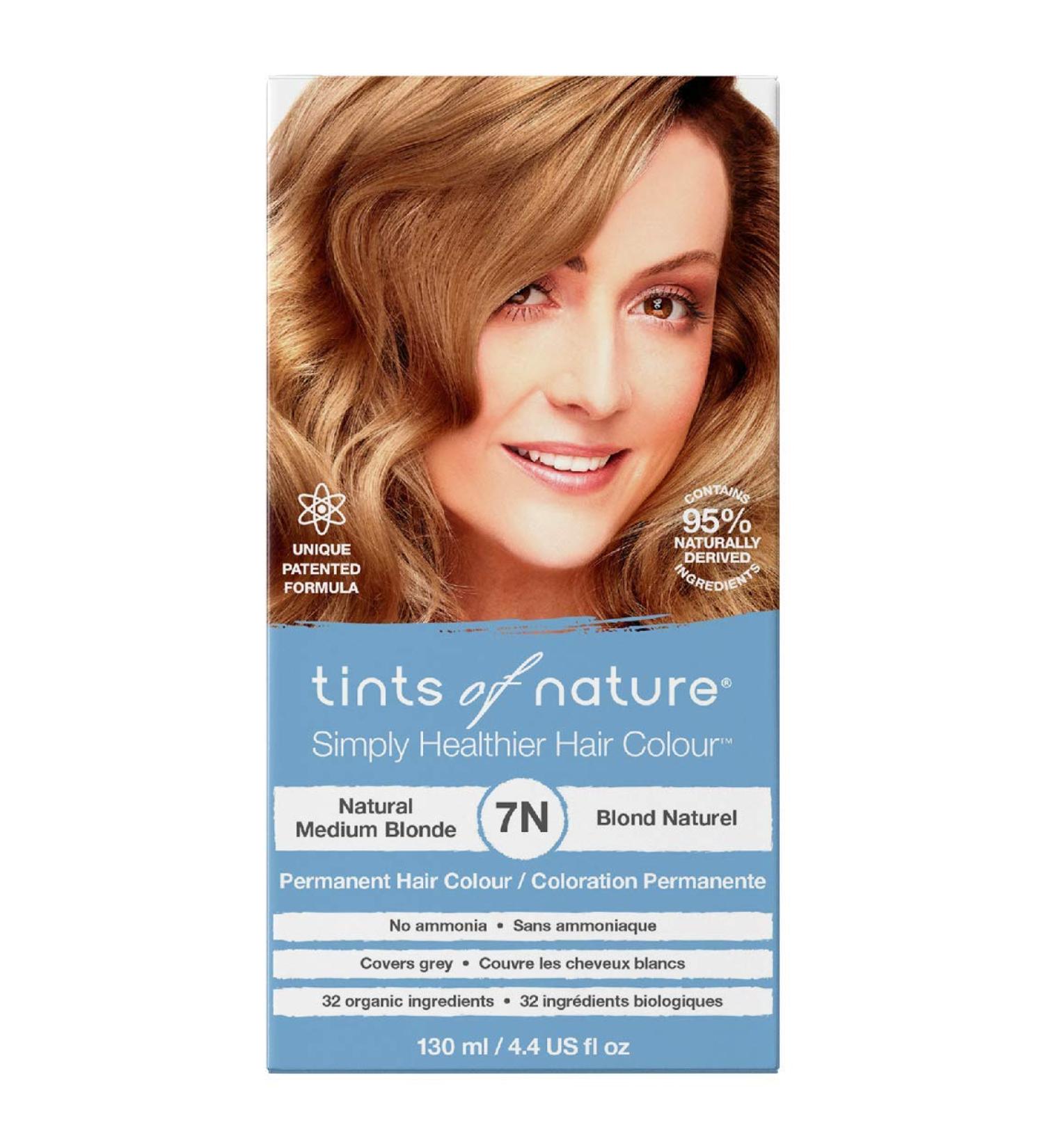 Buy Tints of Nature 7N Medium Blonde Permanent Hair Dye - Nourishing, Grey Coverage, 130ml - Buy Online on GoSupps.com