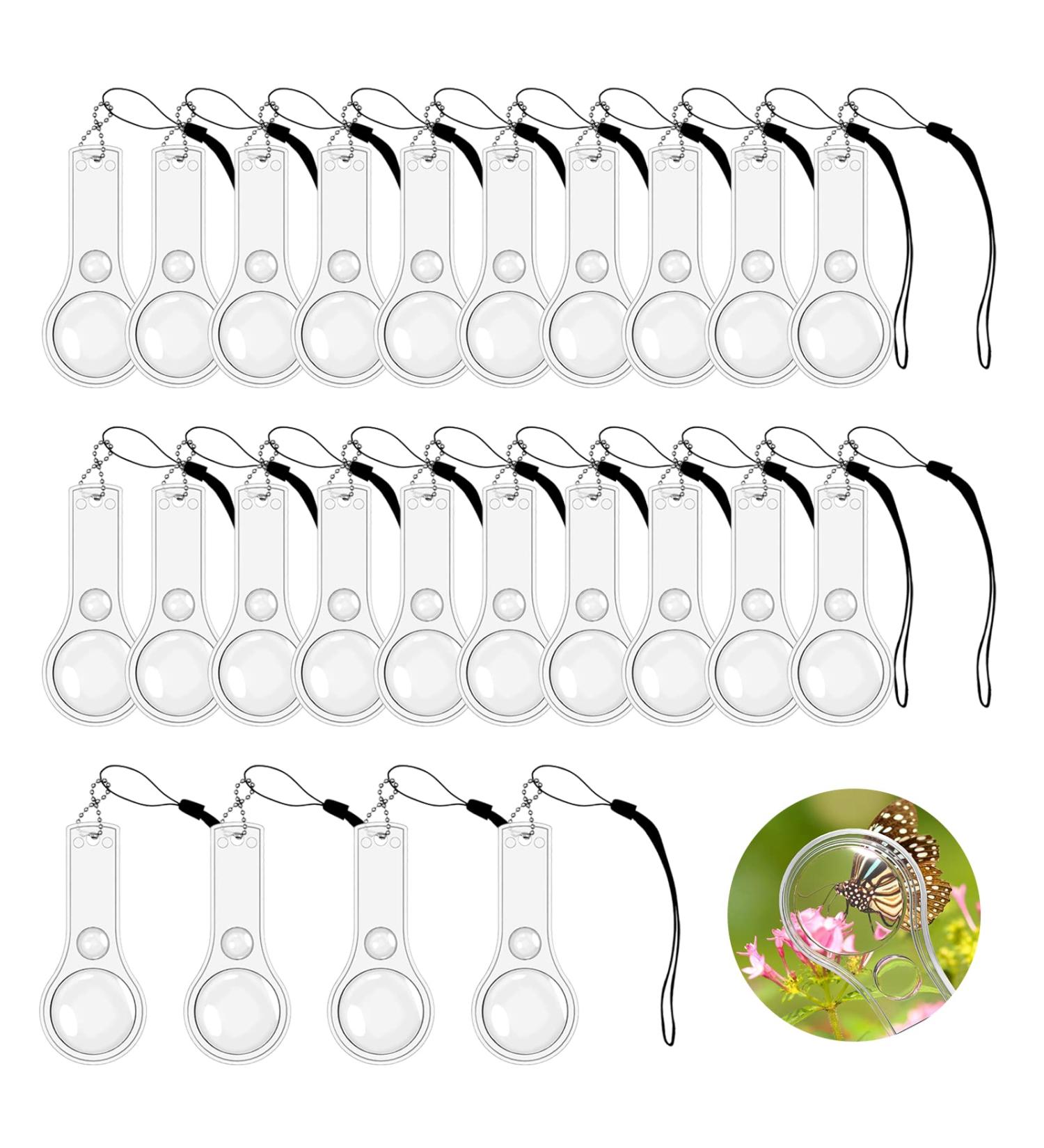 24 Pcs Magnifying Glass for Kids Mini Handheld 10X Plastic Magnifier for Kids Classroom Reading Outdoors Science Observation and Seniors Reading (10X-50mm) - Buy Online on GoSupps.com