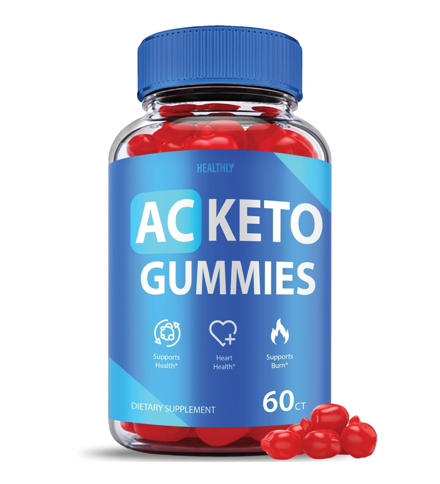 Ac Keto Gummies - Vegan Formula with Apple Cider Vinegar for Advanced Weight Loss | 60 Gummies - Buy Online on GoSupps.com