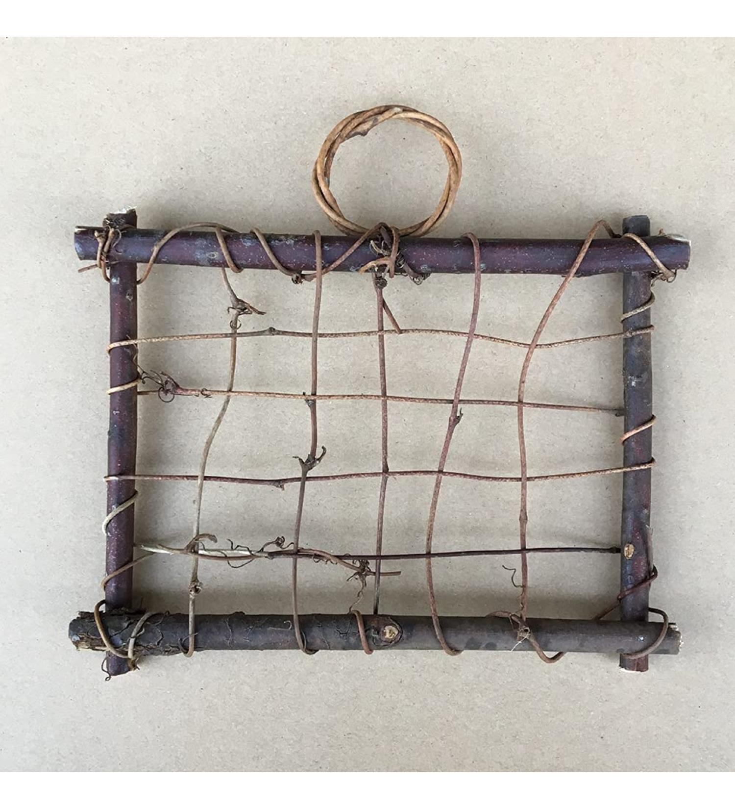 YIWENG Air Plants Hanging Wooden Rattan Frame - Tillandsia Wall Holder Decoration Pendant Display (Plants Not Included) | Buy Online Internationally - Buy Online on GoSupps.com