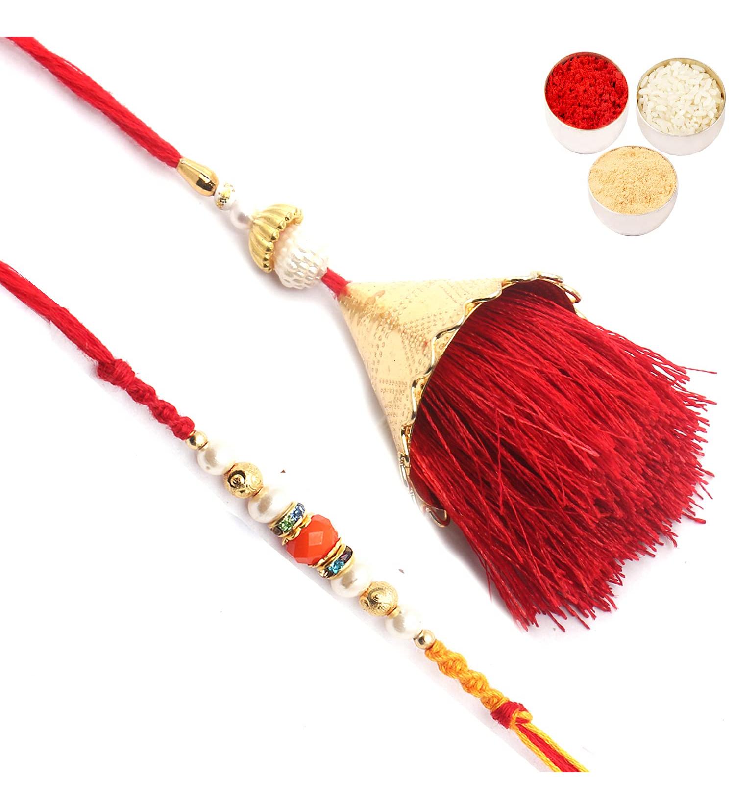 Ghasitaram Gifts Rakhis Online- Bong of Blessings Bhaiya Bhabhi rakhi - Buy Online on GoSupps.com