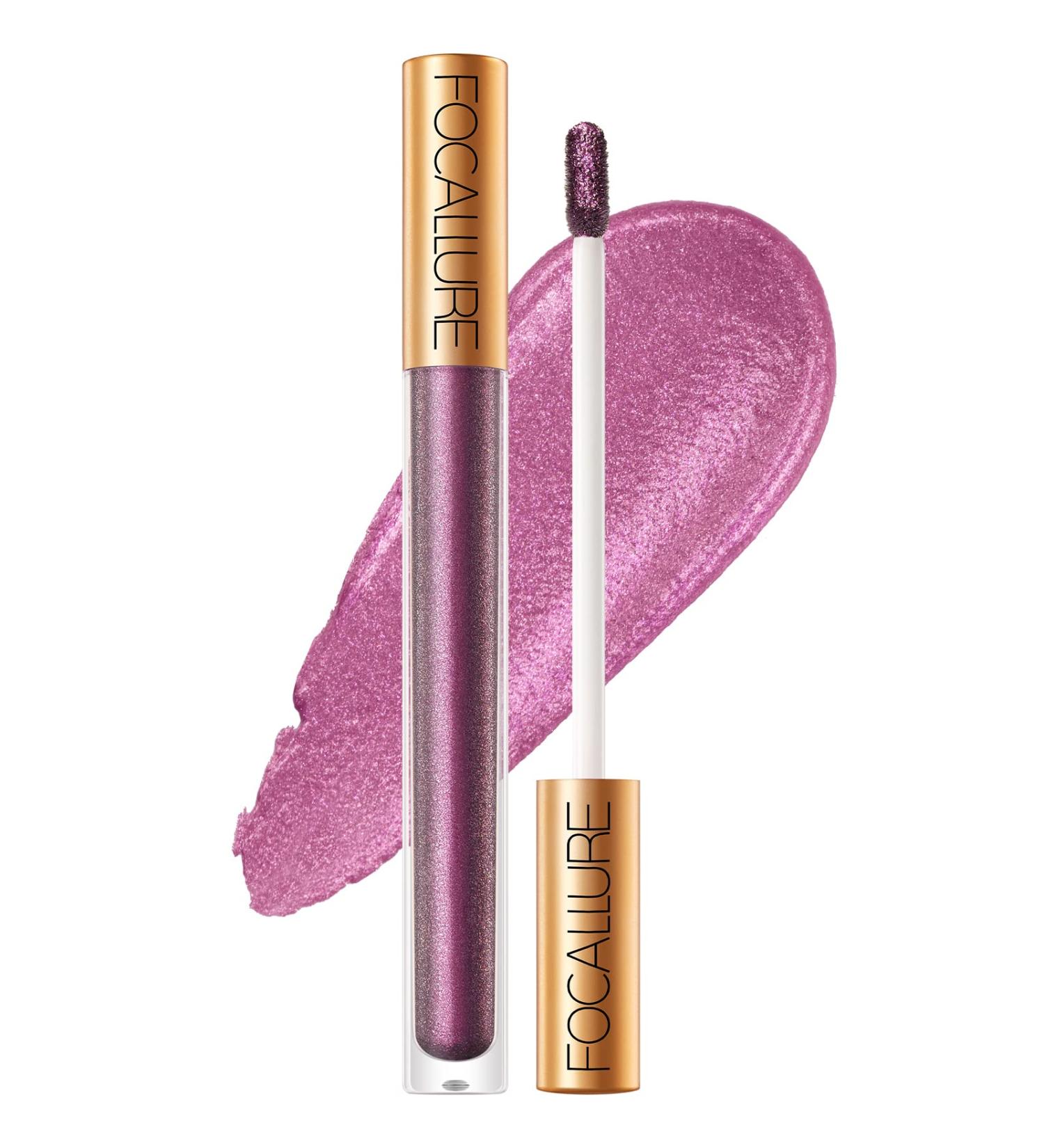 FOCALLURE Metallic Chameleon Liquid Lipstick - Diamond Glitter Lip Gloss - Shimmery Finish - Long-Lasting Intense Pigment - 03 RUBELLITE - Buy Online on GoSupps.com