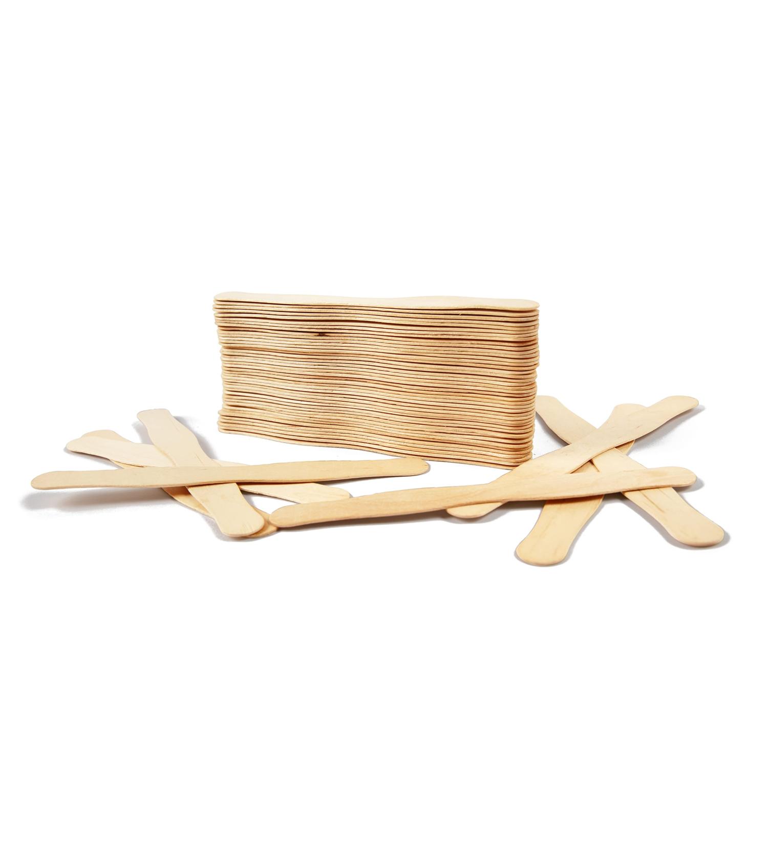 Jumbo Wooden Craft Sticks 8 Inch | Wavy Large Popsicle Sticks for DIY Crafts | Fan Handles for Wedding Programs & Auction Paddles | Natural Wood (250 Pcs) - Buy Online on GoSupps.com