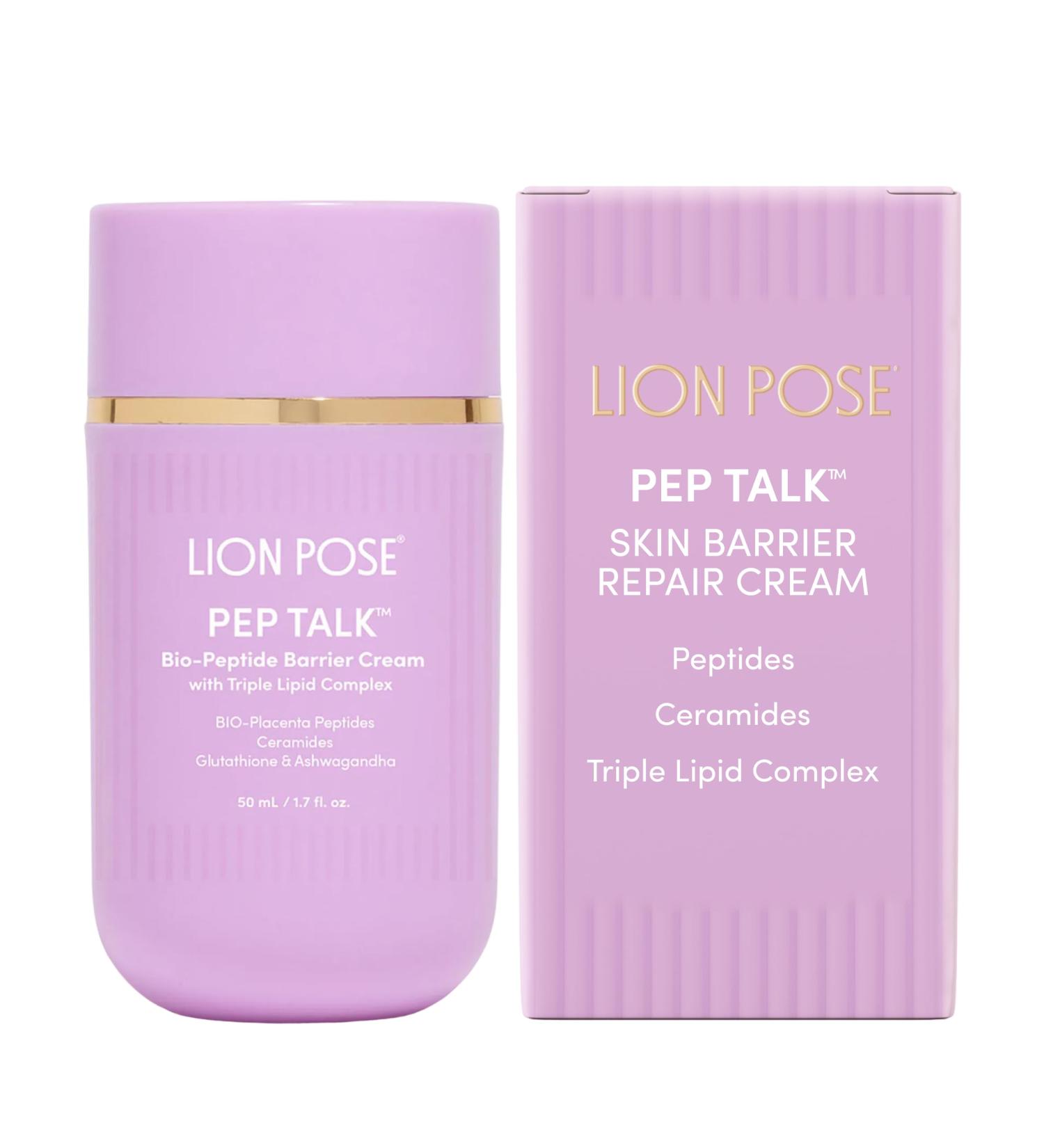 LION POSE PEP TALK Bio-Placenta Barrier Repair Cream for Redness & Dryness Body and Face Moisturizer Ceramide Barrier Repair Moisturizer Infused with Glutathione and Ashwagandha 1.7 fl oz - Buy Online on GoSupps.com