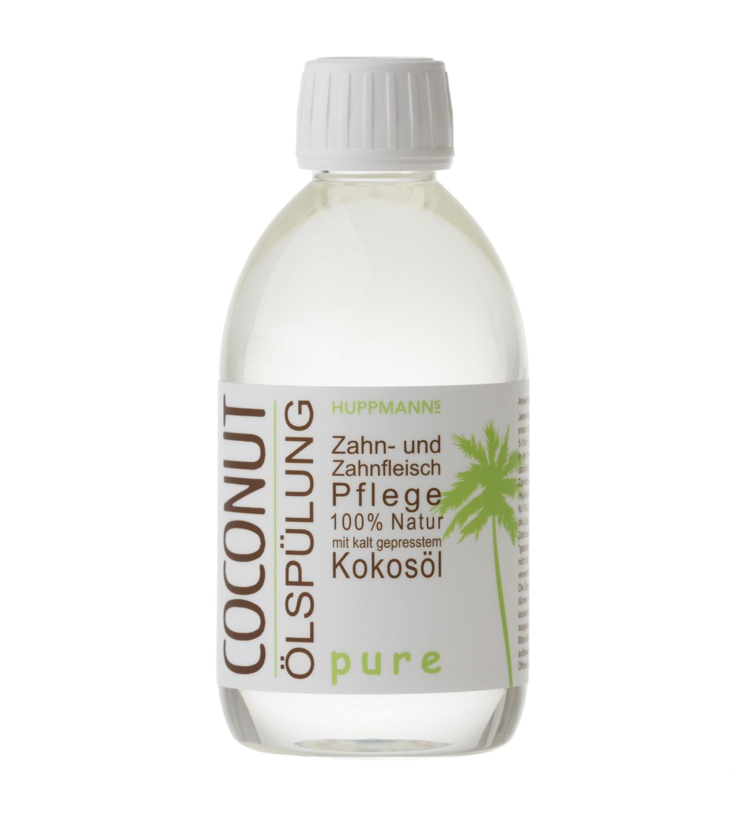 Huppmann's Coconut Mund-oil flushing "Pure" 3 monthly needs oral oil for oil pulling from natural ingredients mouthwash with coconut oil oil pulling solution