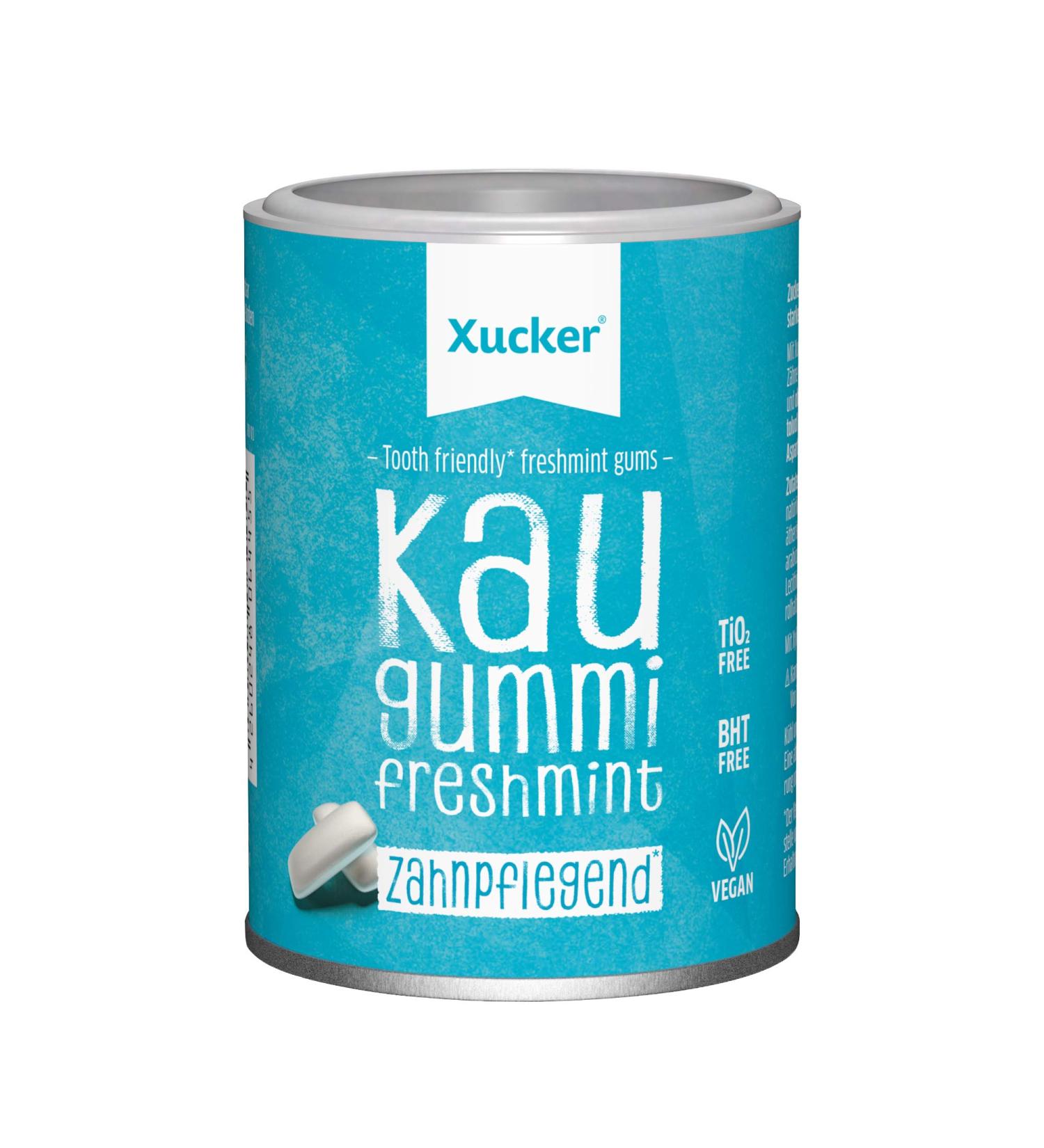 Buy Xucker Sugar-Free Dental Chewing Gum Fresh Mint | Vegan Xylitol Gum for Dental Care & Fresh Breath | 100g - Buy Online on GoSupps.com