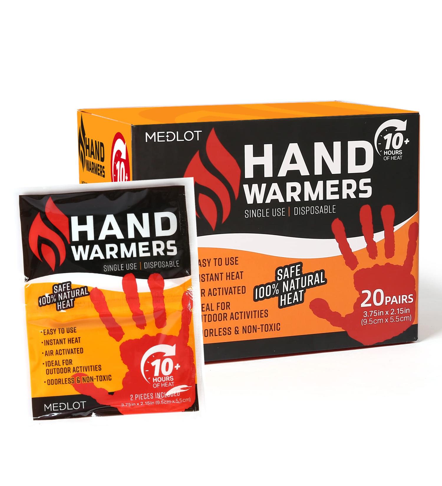 MEDLOT Hot Hand Warmer Packets  20 / 40 Pairs  Disposable Pocket Warmer to Keep Your Hands Warm and Toasty  Up to 10 Hours of Heat 20 Pairs - Buy Online on GoSupps.com