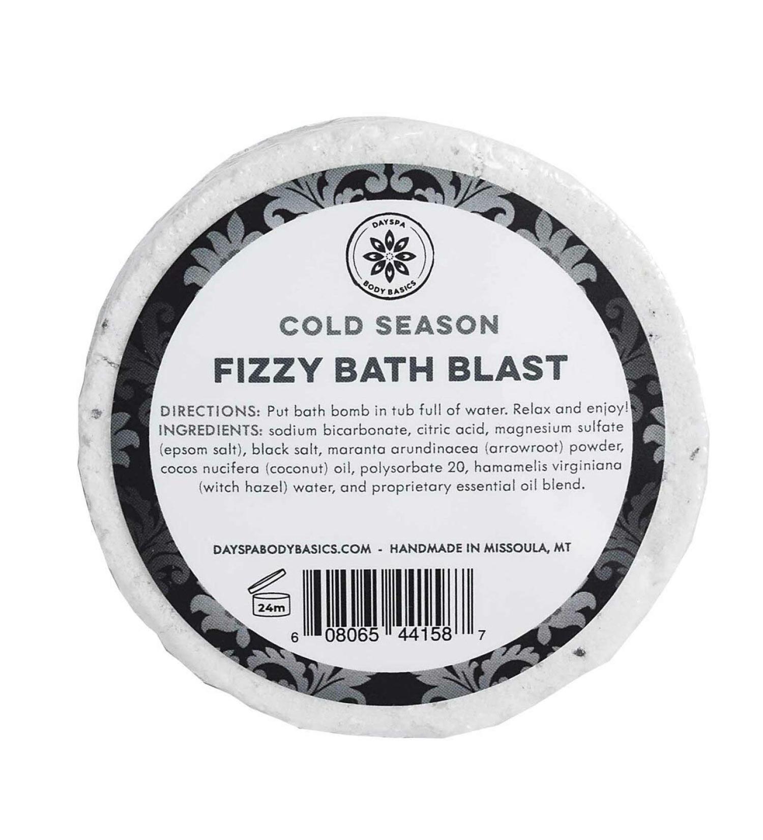 DAYSPA Body Basics Cold Season All-Natural Fizzy Bath Blast - Vegan Bath Bomb with Essential Oils for Relaxation | Handmade in USA - Buy Online on GoSupps.com