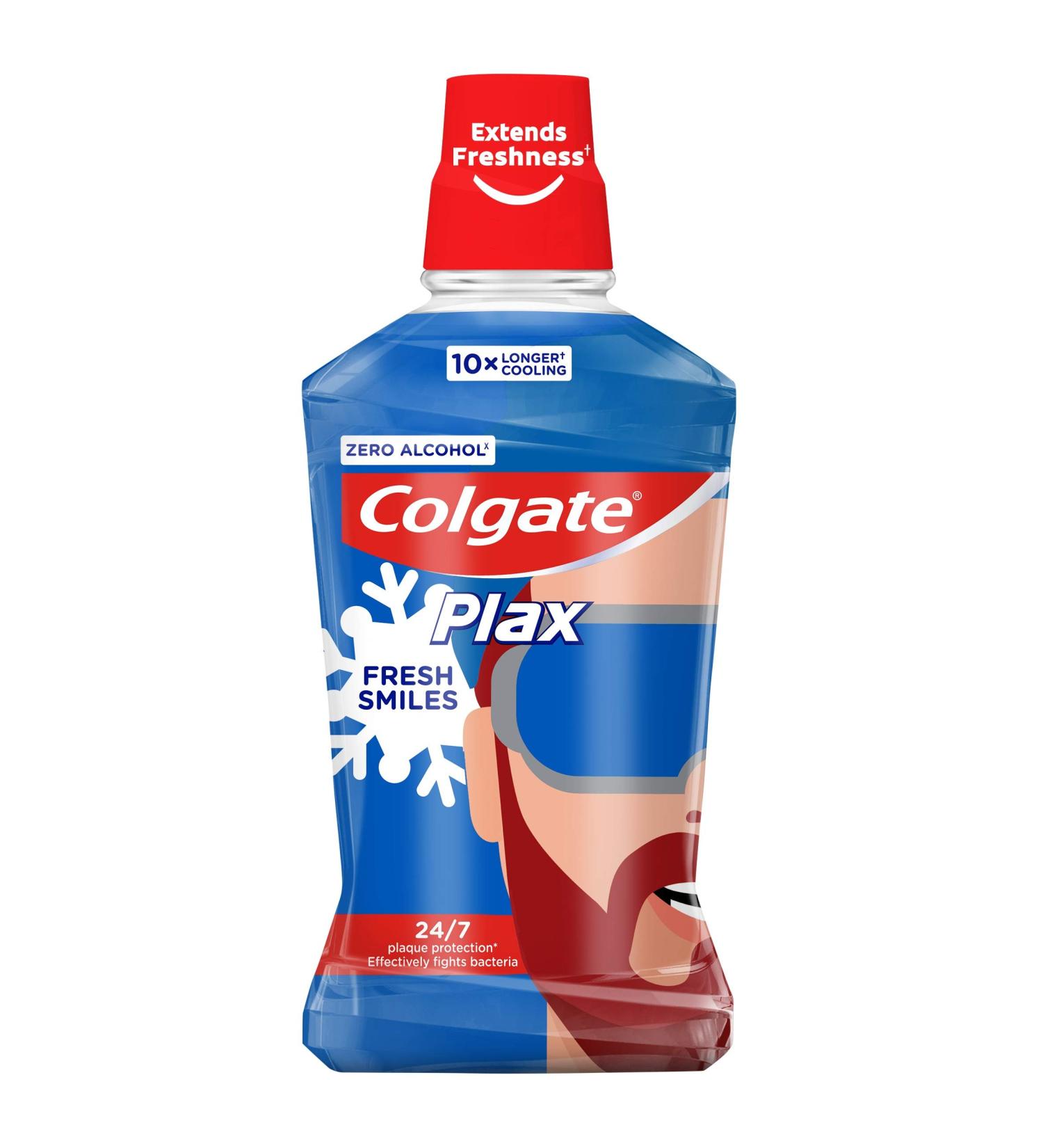 COLGATE - Plax Fresh Smile Alcohol-Free Mouthwash - Limited Edition - Freshens Breath 24/7 - Plaque Protection - 500 ml Bottle - Buy Online on GoSupps.com
