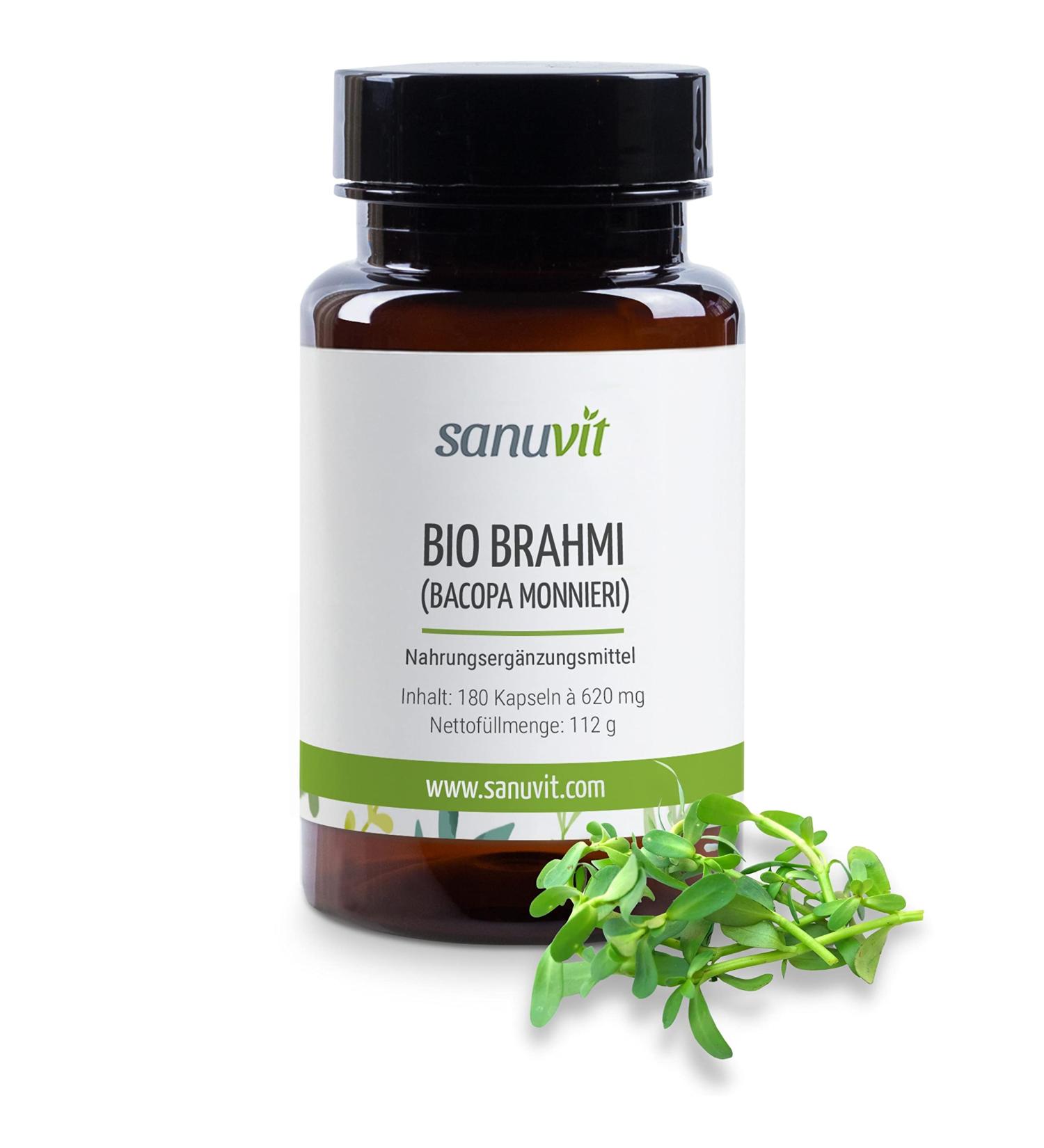 Sanuvit Brahmi BIO - 120 Capsules | Pure Hypoallergenic Supplement Direct from Manufacturer - Shop Now! - Buy Online on GoSupps.com