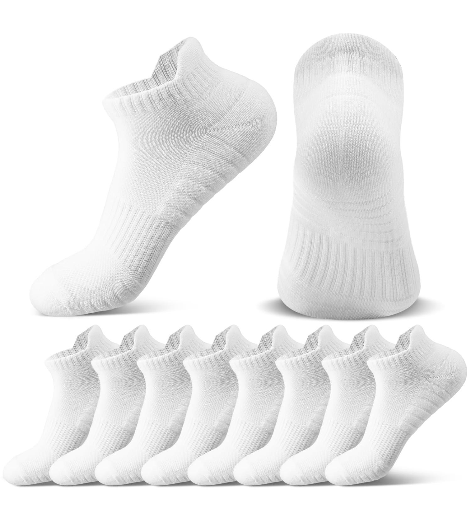Yamitora 5 Pairs Sneaker Socks for Men & Women (Sizes 37-42) - Cotton Sports & Running Socks for Leisure - White - Buy Online on GoSupps.com