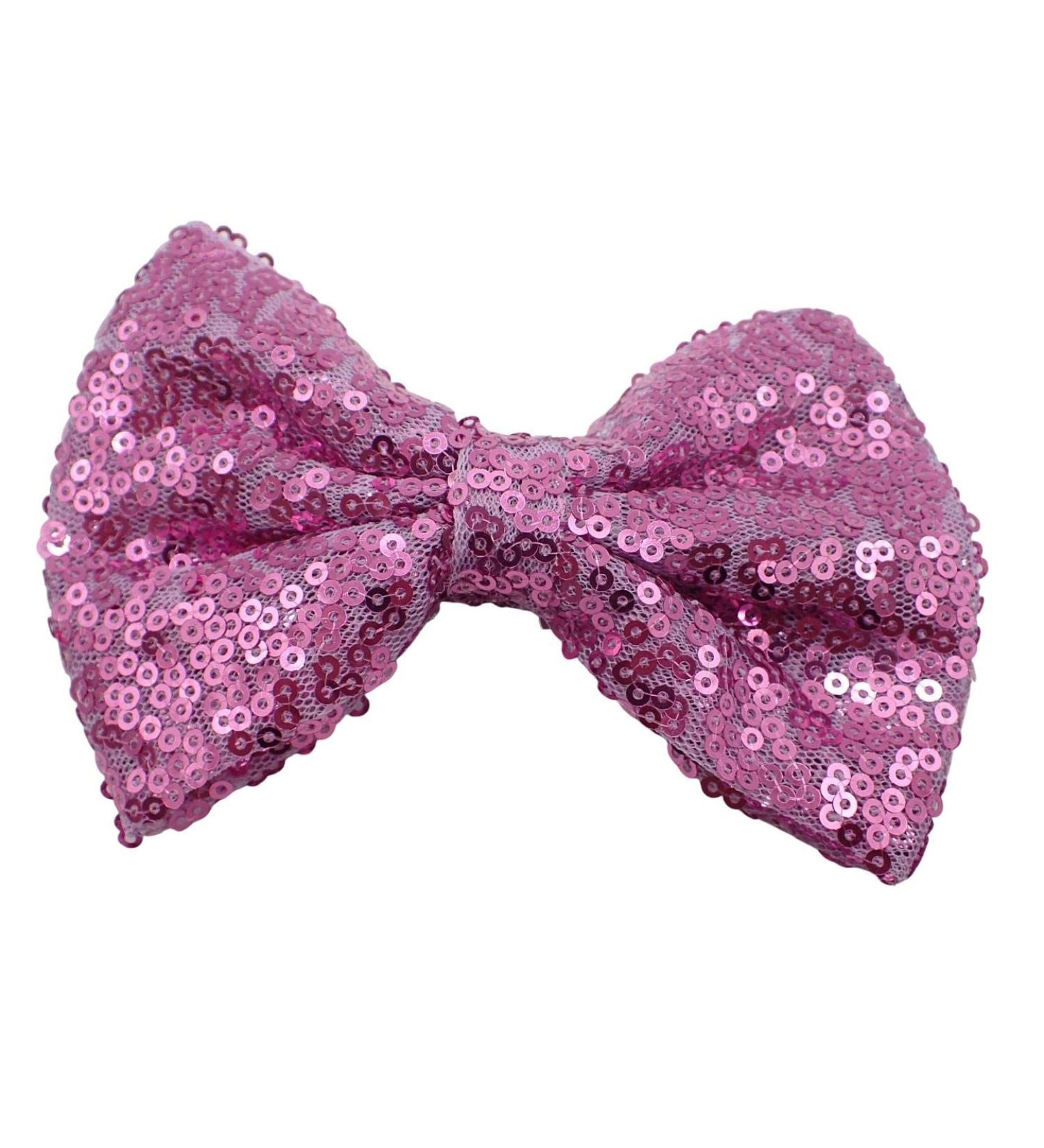 Topkids Accessories Large Sequin Bow on 8cm Beak Hair Clip - Party Sparkly & Bright - for Girls Women Ladies Children (Lilac) - Buy Online on GoSupps.com
