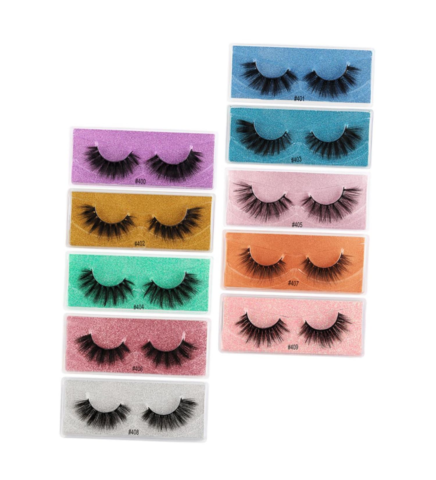 minkissy 10 Pairs False Eyelashes Eyelash Trendy Makeup Lash Accessories Makeup Accessories Lash Cosmetics Accessories for Girls Girls' Accessories False Lashes 3d Make up Imitation - Buy Online on GoSupps.com