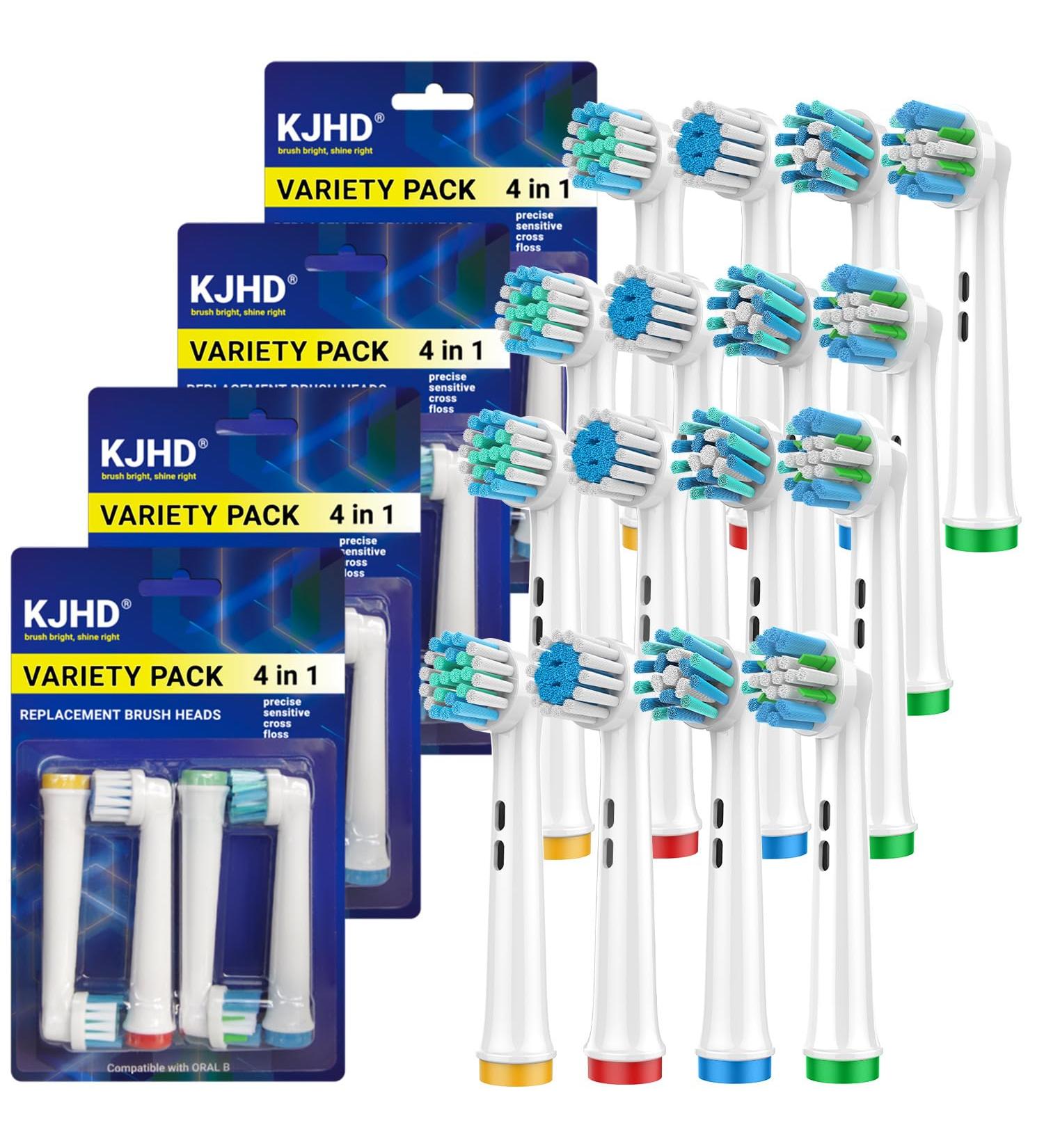 Replacement Oral-B Toothbrush Heads - 16 PCS Floss Cross Sensitive Soft Refills Compatible with Braun Electric Toothbrush - Buy Online on GoSupps.com
