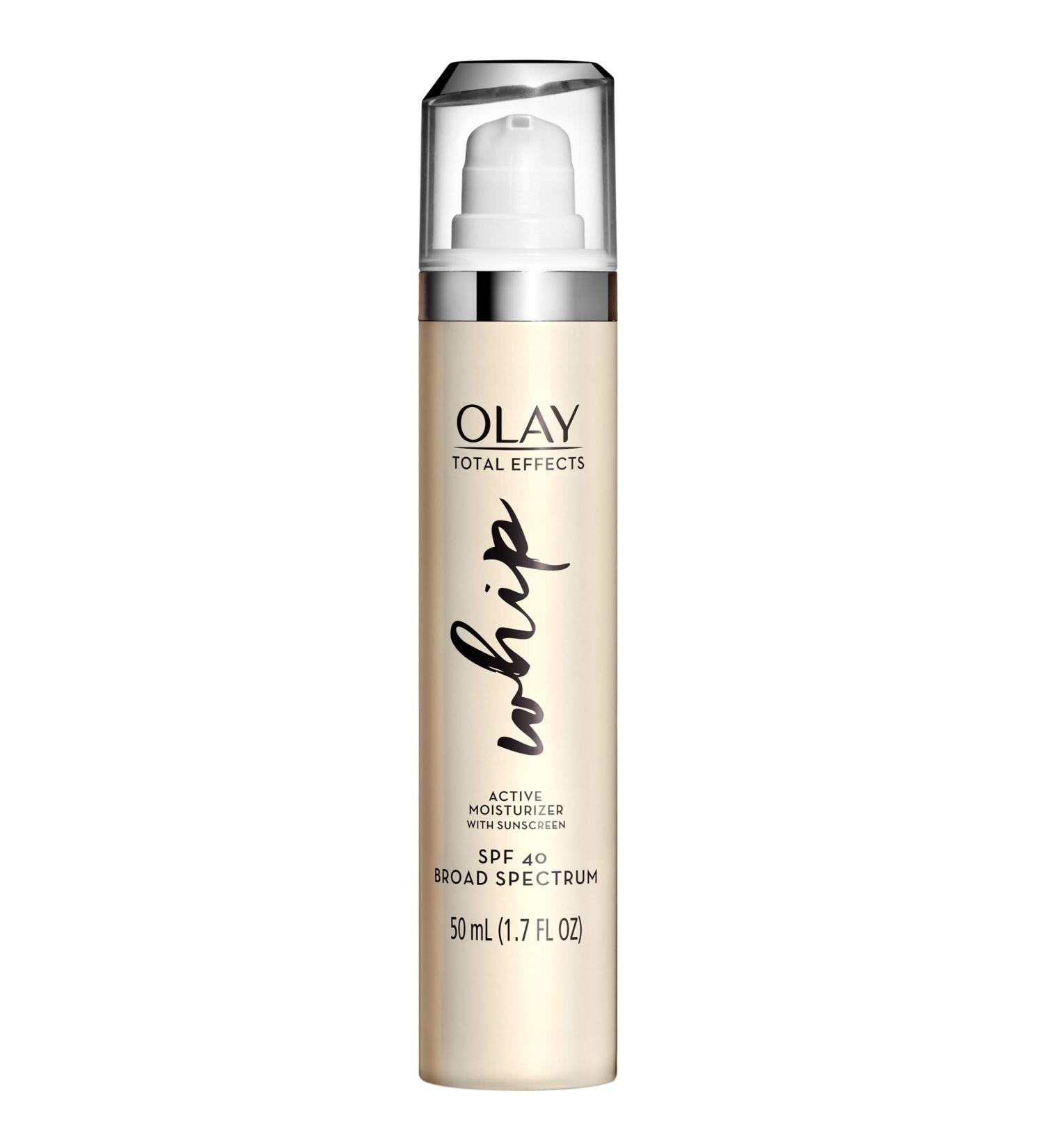 Olay Total Effects Whip Face Moisturizer SPF 40 - Anti-Aging Hydration & Sun Protection, 1.7 Fl Oz - Buy Online on GoSupps.com