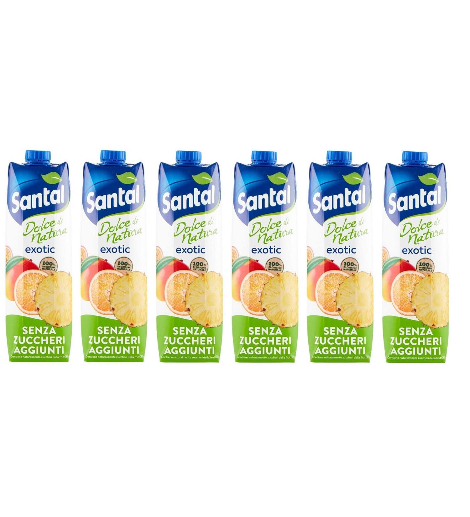  Italian Gourmet E.R. Parmalat Santal Exotic Fruit Juice Dolce di Natura Zero Added Sugars Exotic fruit juice No added sugar Refreshing drink Tetrapack 1000 ml - Buy Online on GoSupps.com