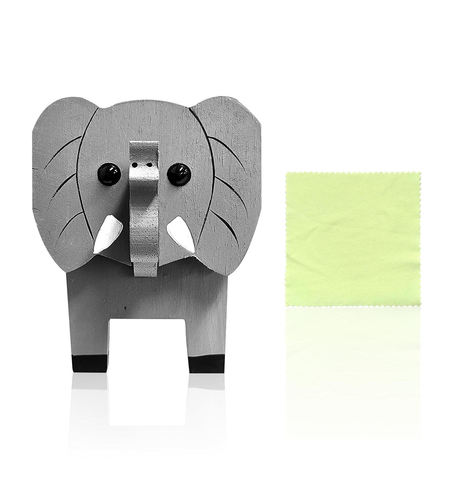 3D Elephant Wood Glasses Holder | Unique Animal Shape Stand for Sunglasses | Creative Desk Decoration for Home & Office - Buy Online on GoSupps.com