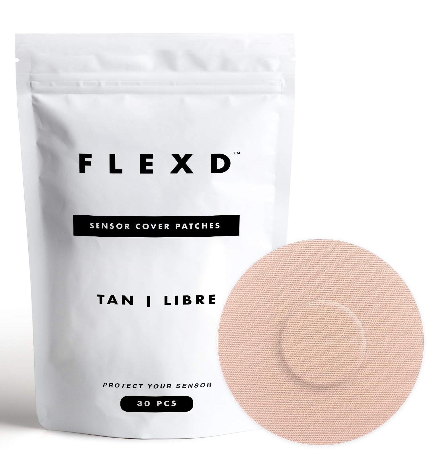 Flexd Freestyle Waterproof Sensor Covers for Libre 3 (30 Pcs) - CGM Adhesive Patches - Round Tan - Without Center Adhesive - Buy Online on GoSupps.com