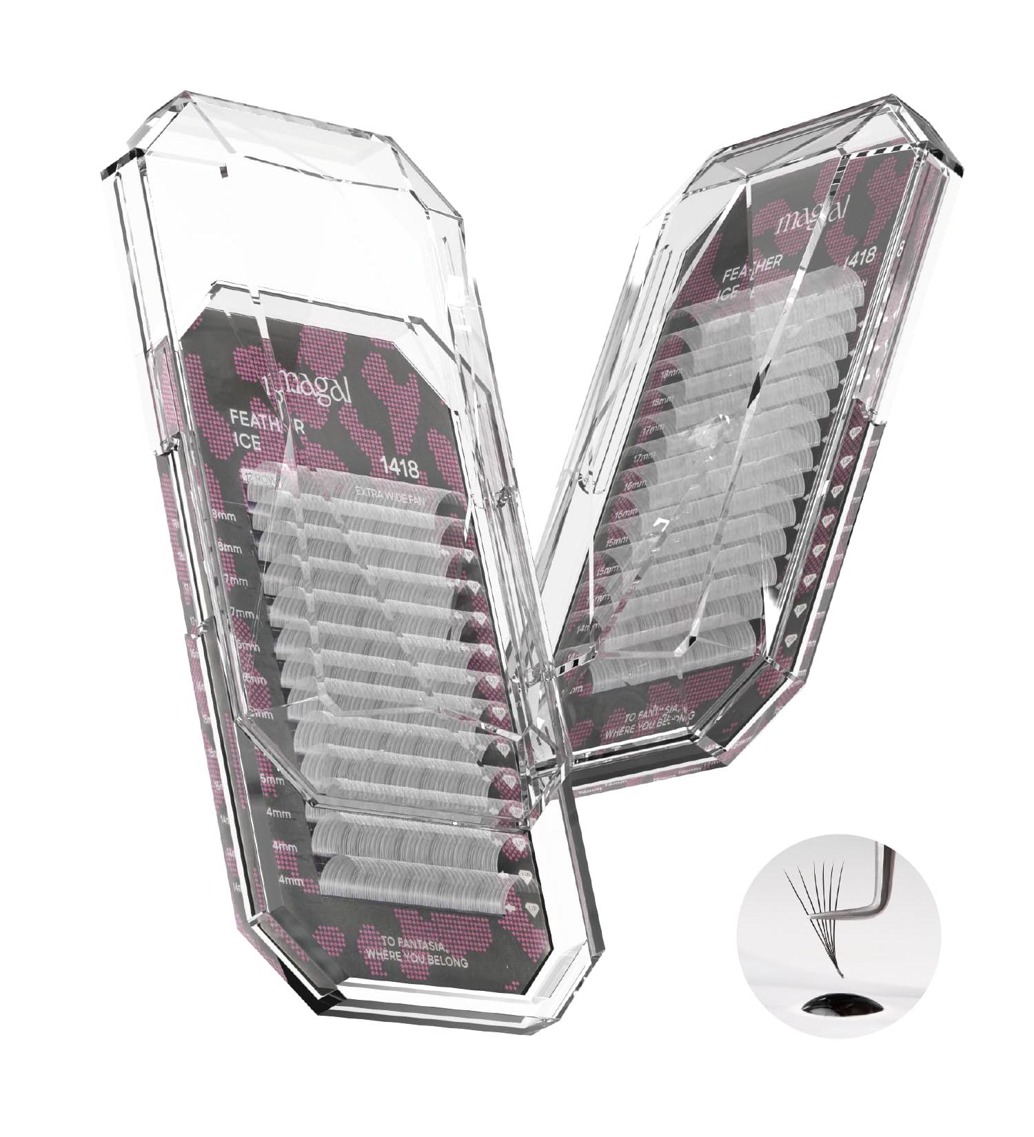 Buy MAGAL FEATHER ICE 1418 Eyelash Extensions - Colored Individual Volume Lashes (0.07 C D D+ Curl 14-18mm) for Professionals - International Shipping Available - Buy Online on GoSupps.com