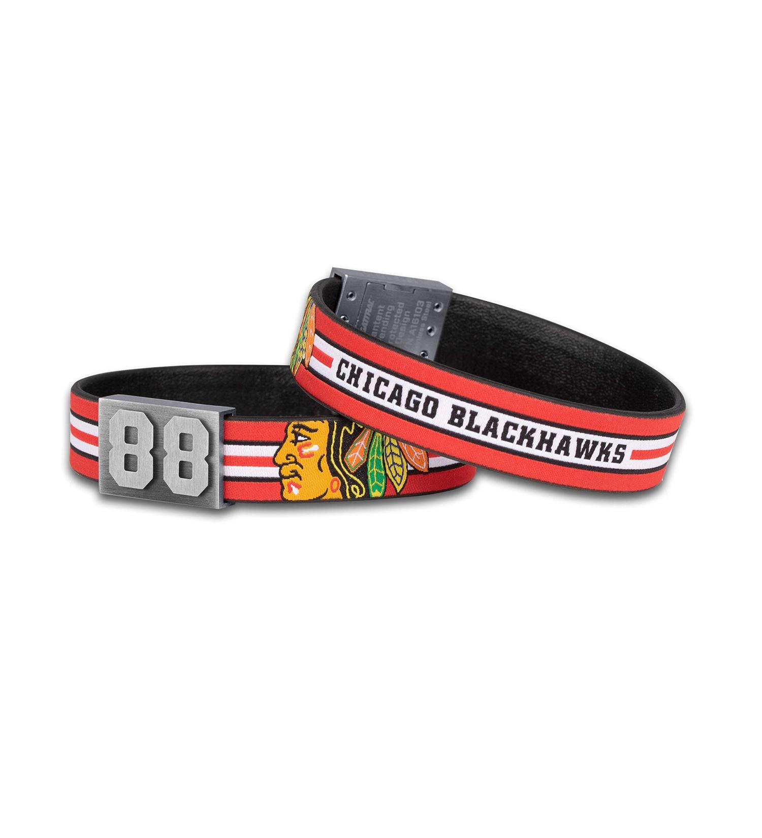 Personalized Brayce Chicago Blackhawks Jersey with Your Number 00-99 | Handmade Ice Hockey PUR & NHL Blackhawks Bracelet - International Shipping Available - Buy Online on GoSupps.com