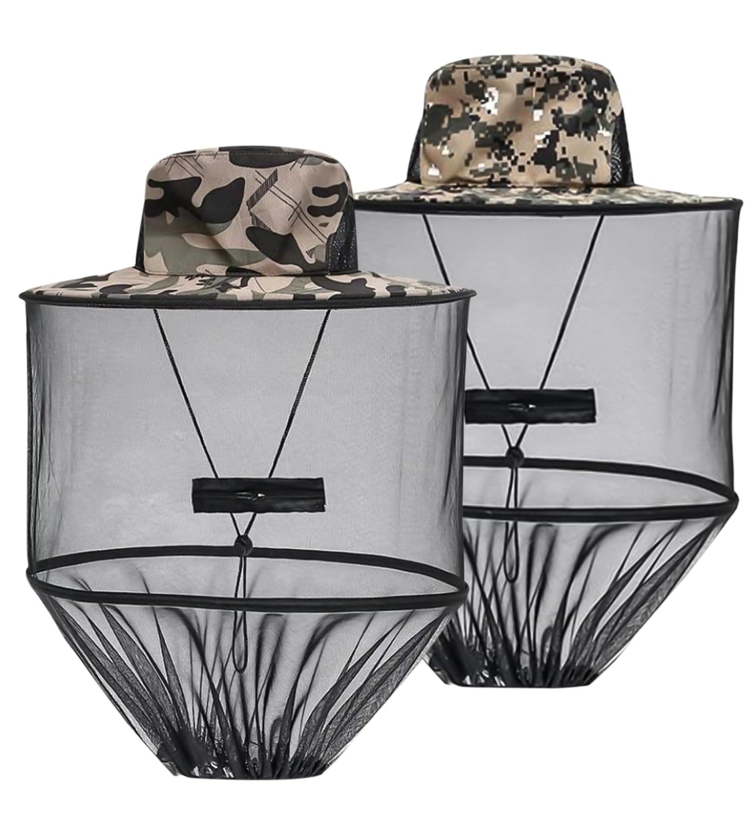 Toatelu Beekeeper Hat with Mosquito Net - 2-Pack Foldable Outdoor Cap for Camping Hiking & Gardening - Buy Online on GoSupps.com