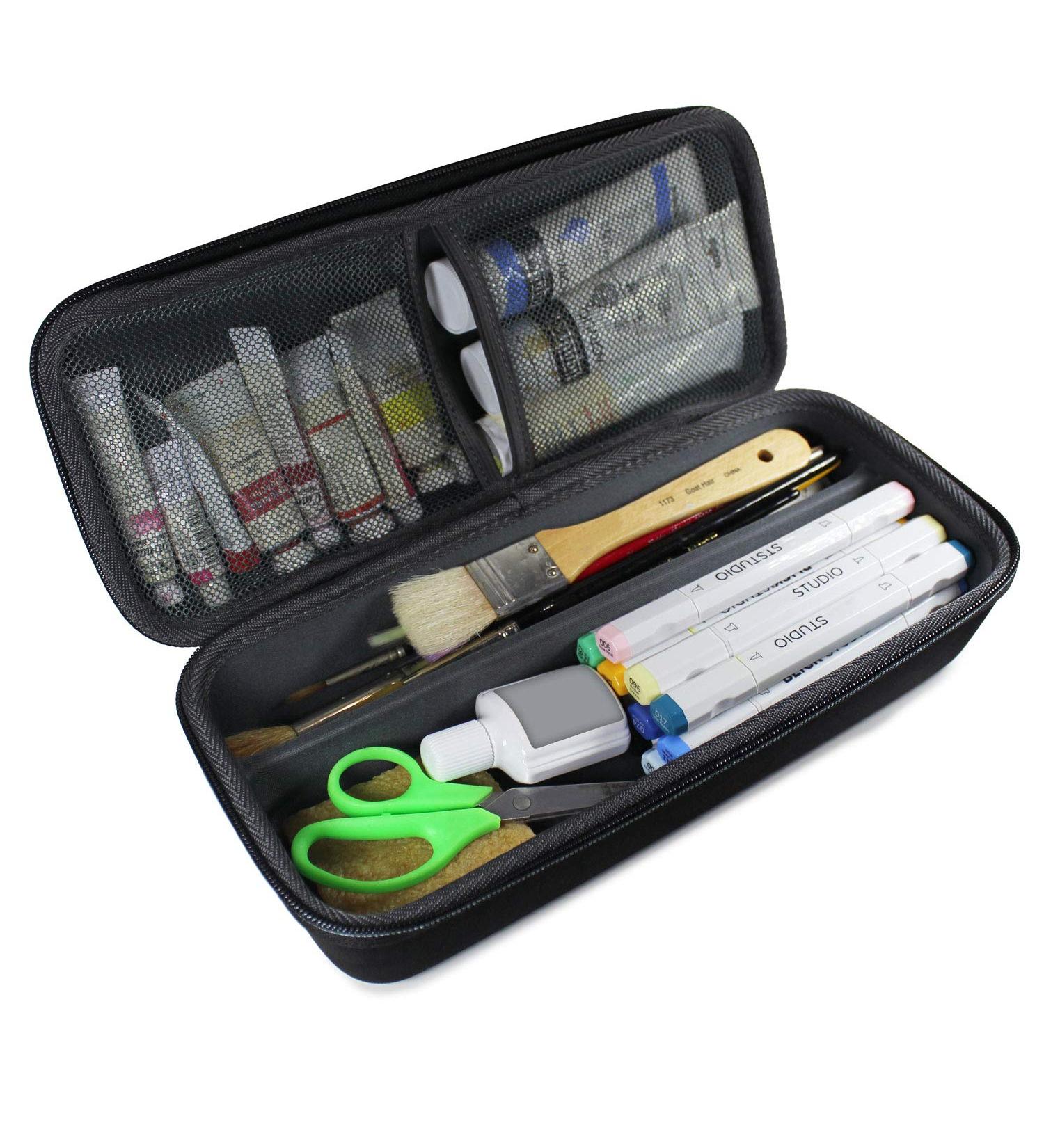 TUDIA EVA Hard Storage Case for Art Supplies - Organiser for Brushes, Markers, Sketching Tools - Hand Carry Handle - CASE ONLY - Buy Online on GoSupps.com
