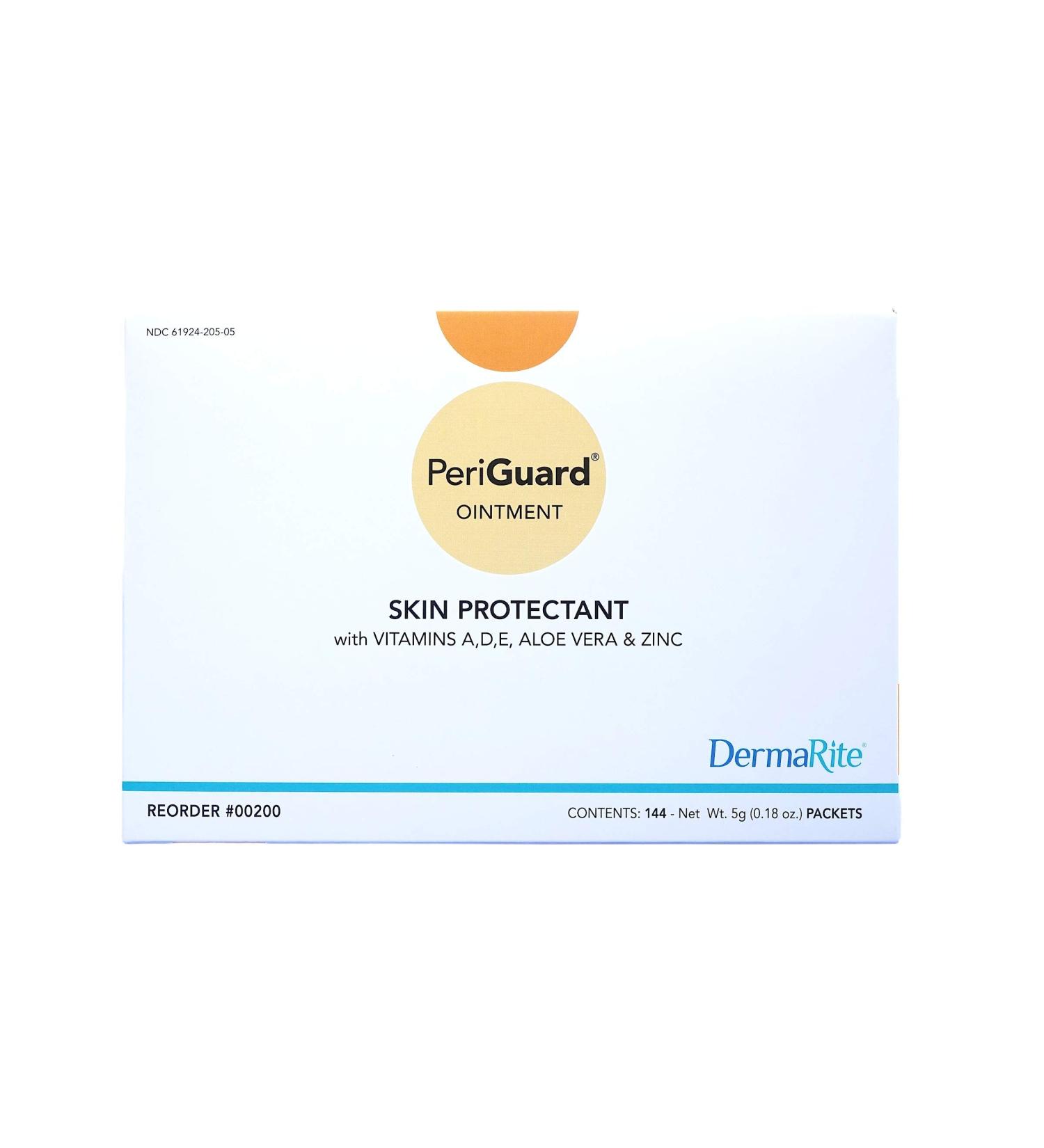 DermaRite Periguard Ointment 5 Grams Skin Protectant with Vitamins Aloe Vera & Zinc (144 Count)