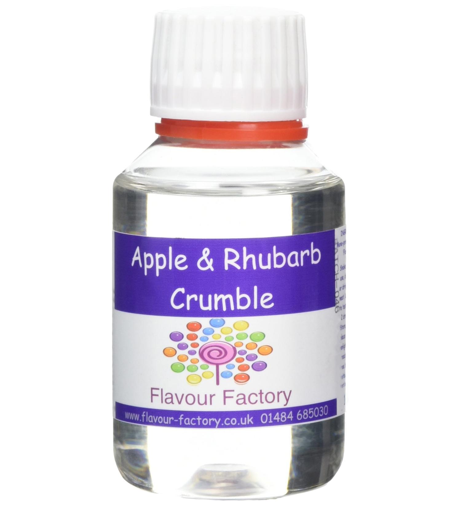 Flavour Factory Apple & Rhubarb Crumble Intense Food Flavouring 100ml - Enhance Your Dishes! - Buy Online on GoSupps.com