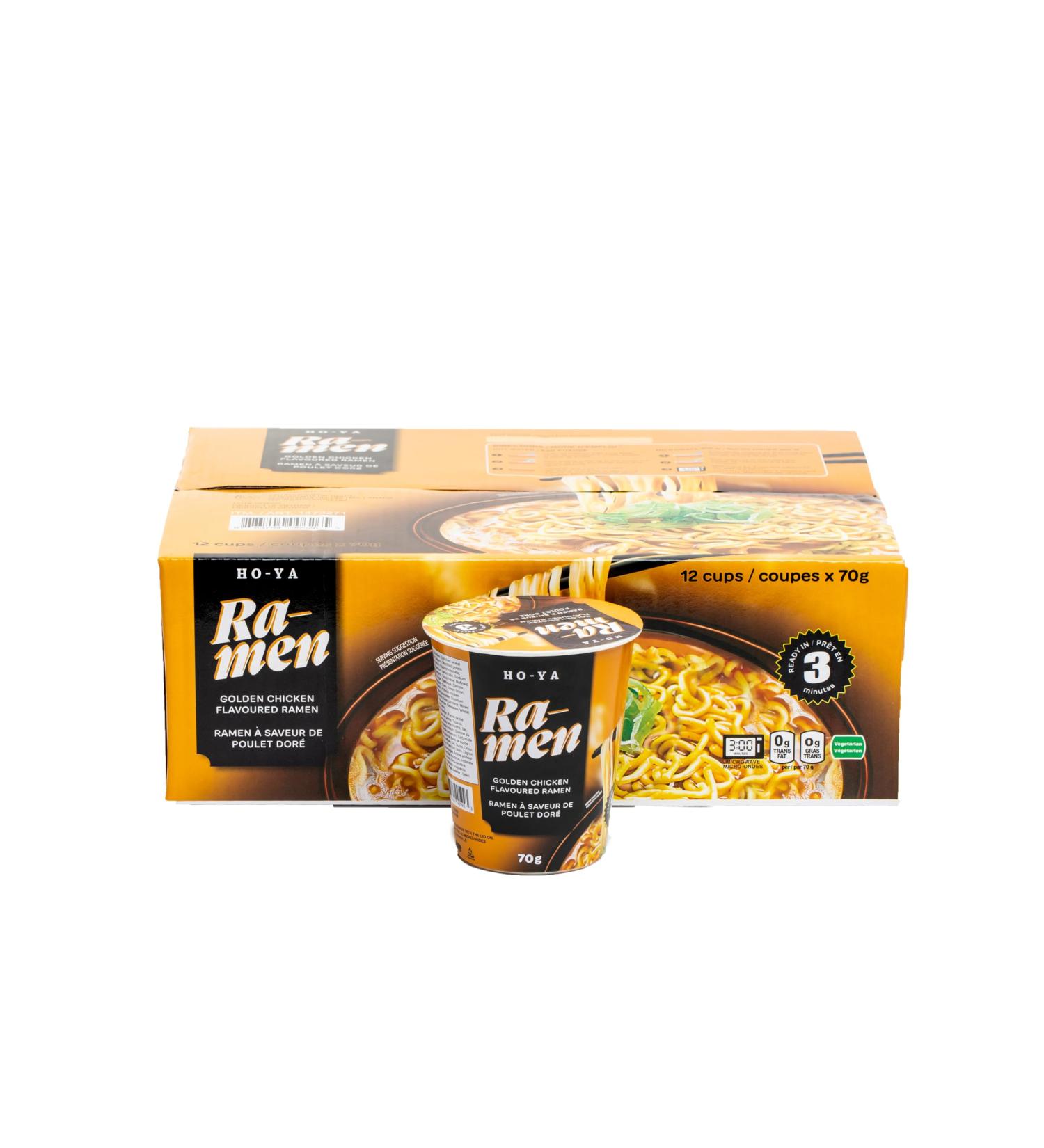 HO-YA Golden Chicken Flavoured Ramen 12 Pack 70g Noodles Vegetarian 70 g (Pack of 12) - Buy Online on GoSupps.com