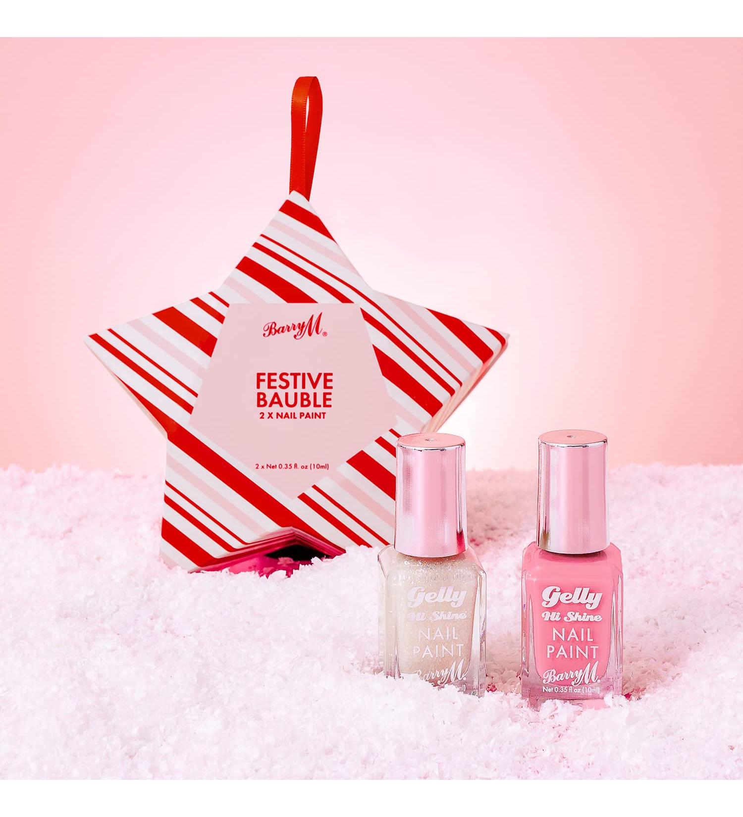 Barry M Festive Nail Paint Bauble Gift | Includes x2 Limited Edition Polish Shades Inside Multi - Buy Online on GoSupps.com
