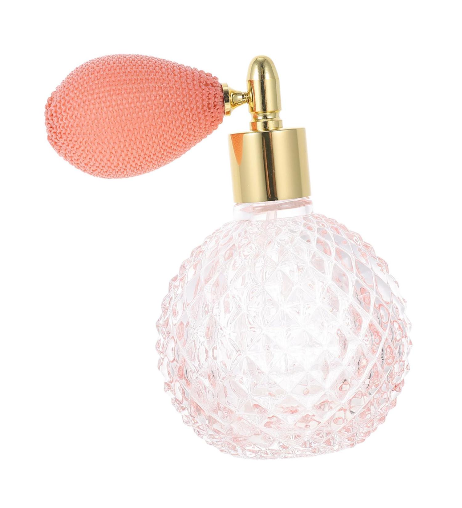 FRCOLOR Air Bag Spray Bottle Crystal Glass Travel Essential Oil Bottle Old Fashioned 6x6cm Pink - Buy Online on GoSupps.com