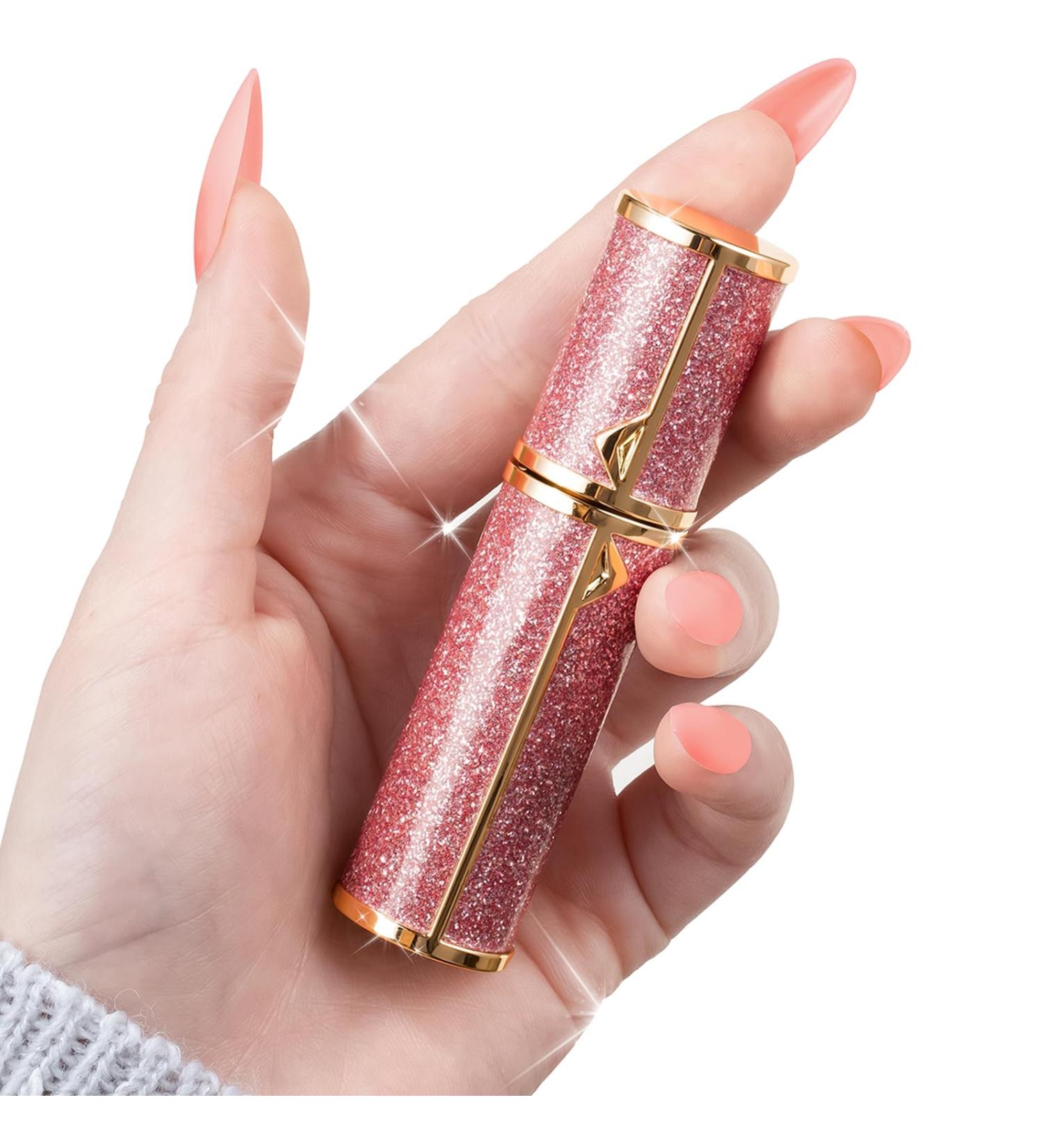 Gemice Perfume Travel Refillable Atomizer Luxury Glitter Bling Bottom Filling Perfumes Bottle Mini Fragrances Dispenser Portable Cologne Sprayer Pocket Size 5ml for Plane Trip Gift Sparkling Pink - Buy Online on GoSupps.com