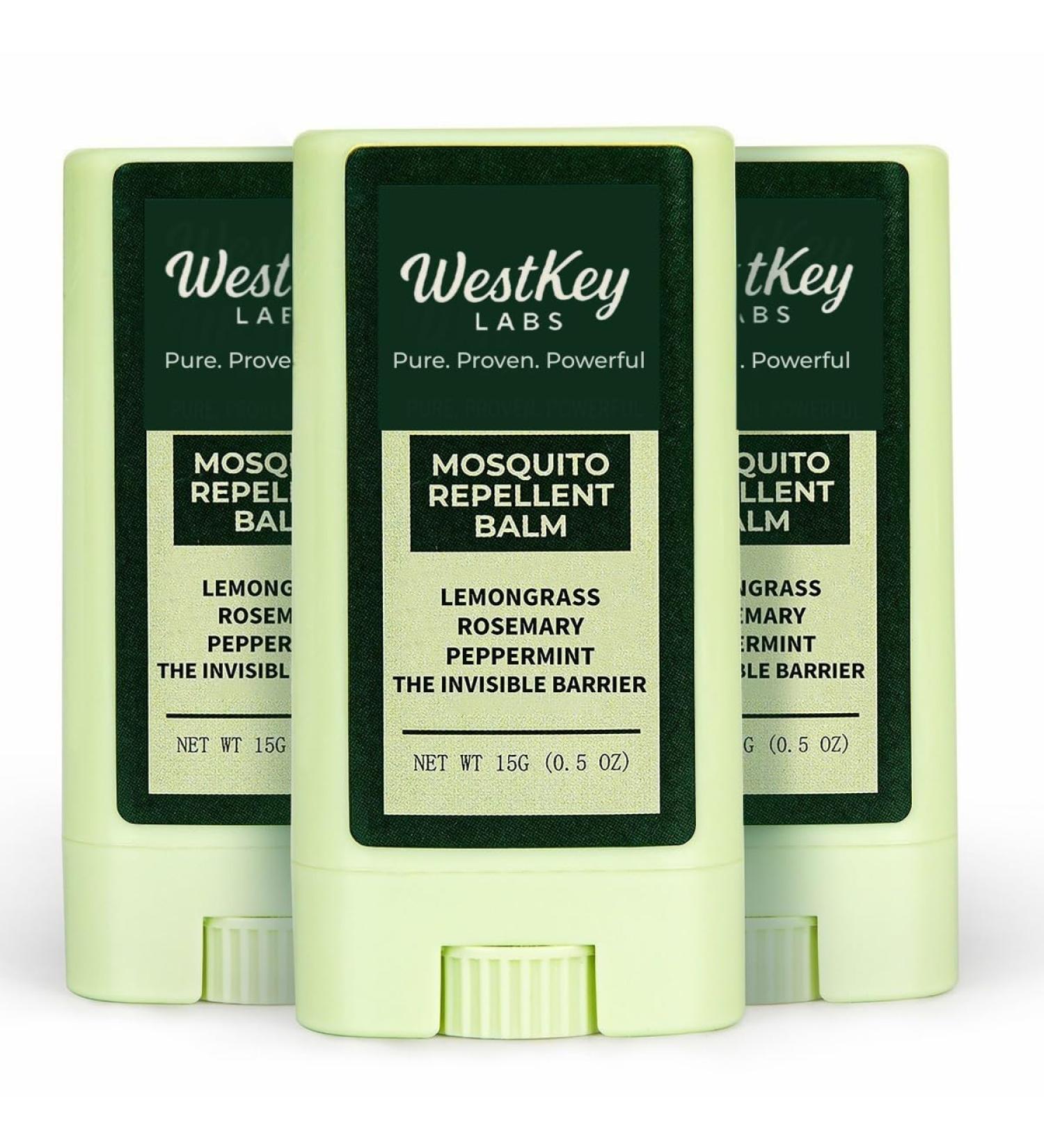 WestKey Labs Mosquito Repellent Balm Stick 3-Pack (0.5oz Each) DEET-Free Plant-Based Bug Repellent for Kids & Adults Natural Protection Travel-Friendly Safe for Outdoor Use - Buy Online on GoSupps.com