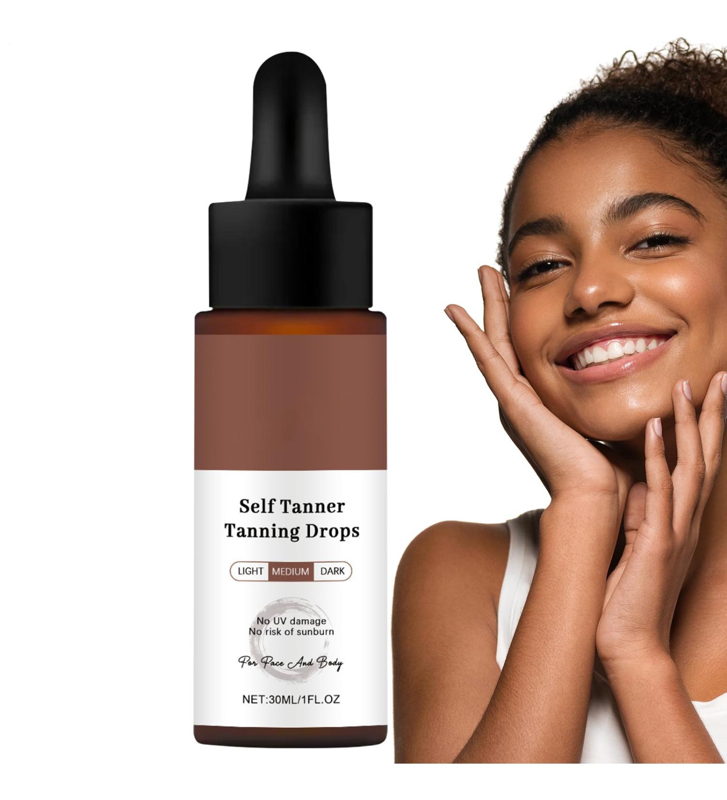 Veasbuu Tanner Drops Skin Intensive Tanning Accelerator Liquid 30ml Instant Glow Enhancer Long Lasting Bronzing Drops for Outdoor Sunbathing Tanning Beds and Natural Tan Boost - Buy Online on GoSupps.com