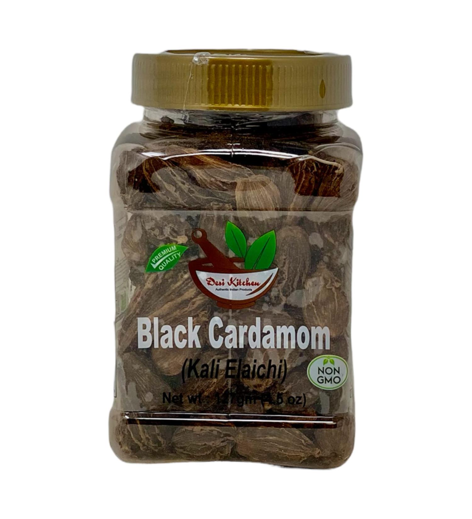 Desi Kitchen Spices Black Cardamom (Kali Elaichi) 127g - All Natural, Salt-Free, Vegan, Non-GMO - Buy Online on GoSupps.com