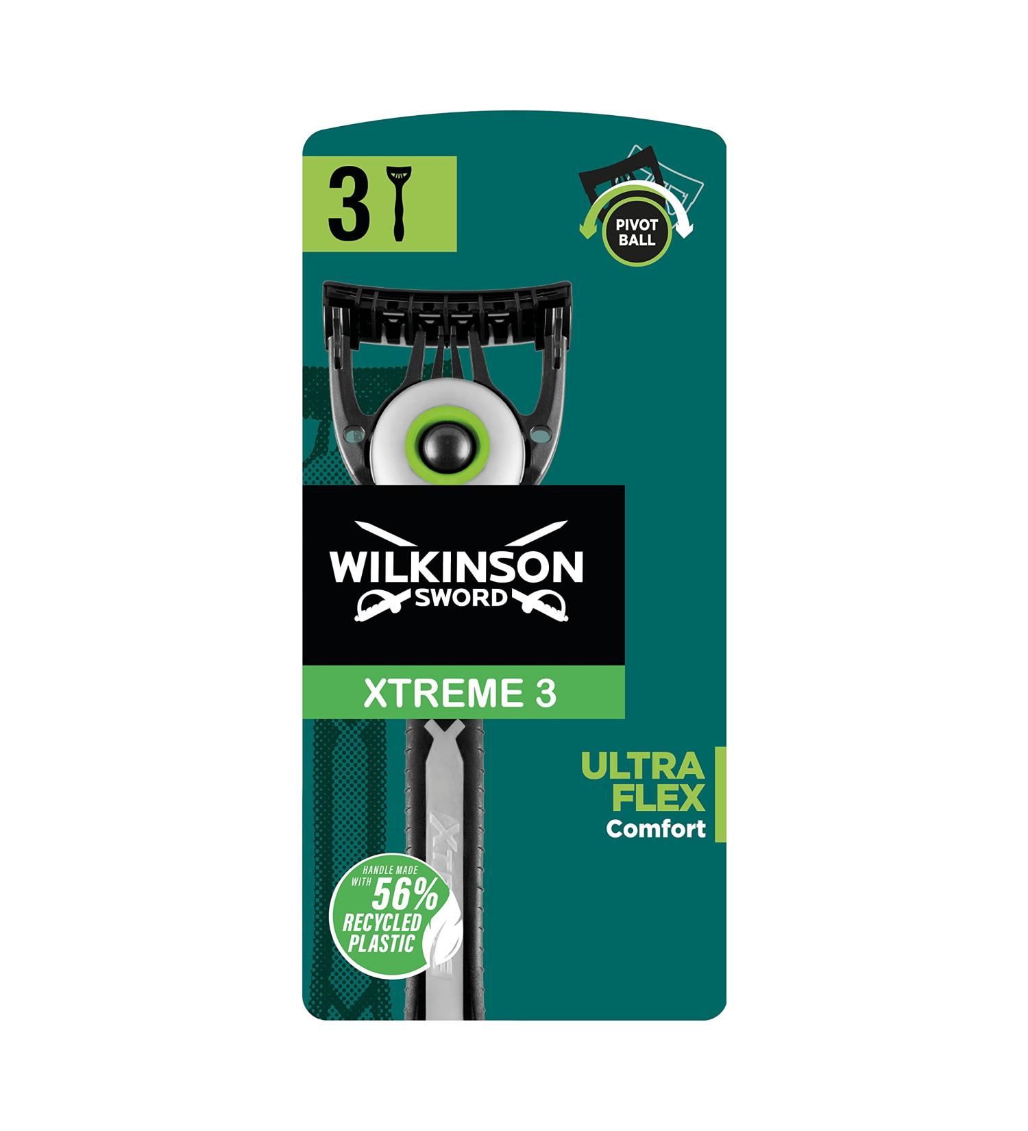 Wilkinson Sword Xtreme 3 Ultra Flex Comfort - 3 Pack Disposable Razors | Best Shaving Experience - Buy Online on GoSupps.com