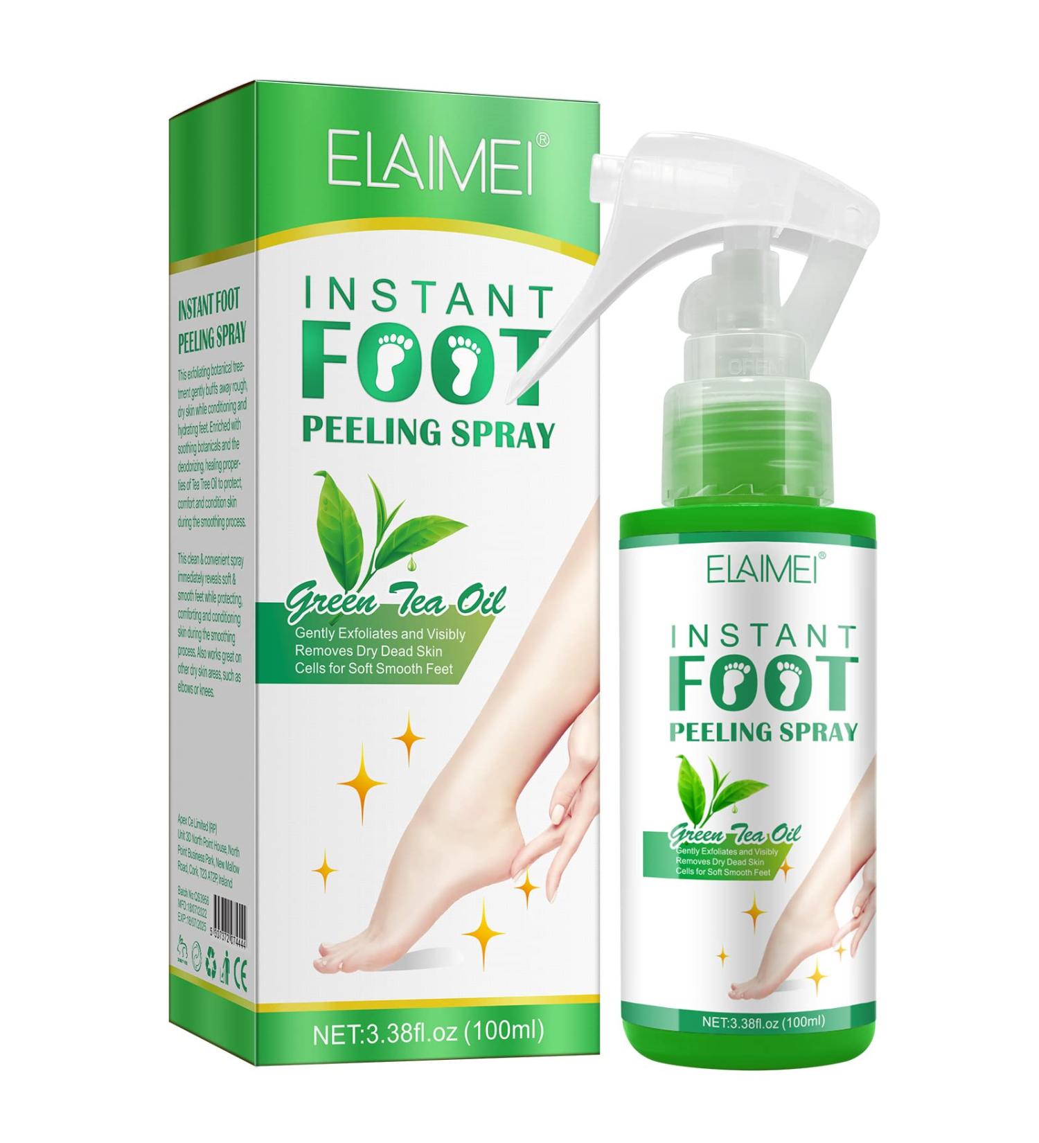 Green Tea Foot Peel Spray - Exfoliating & Nourishing Dead Skin Remover - Buy Online on GoSupps.com